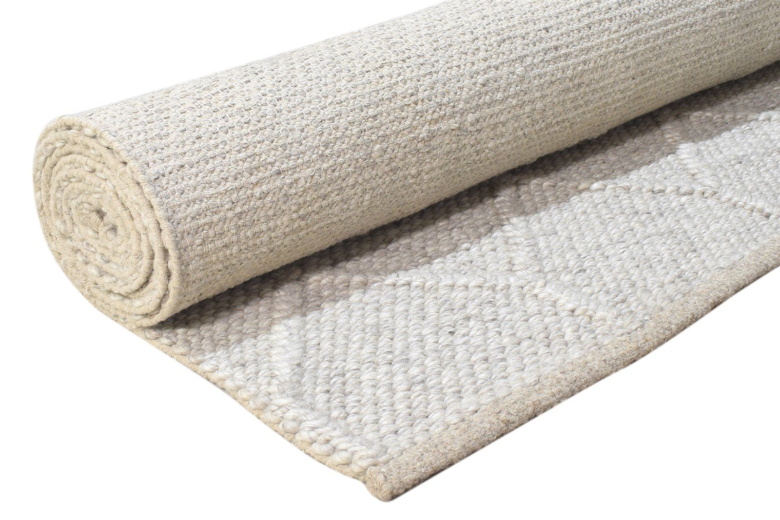 7X10 Rug New Zealand Wool Grey Modern Hand Woven Scandinavian Trellis Large 7864780456085