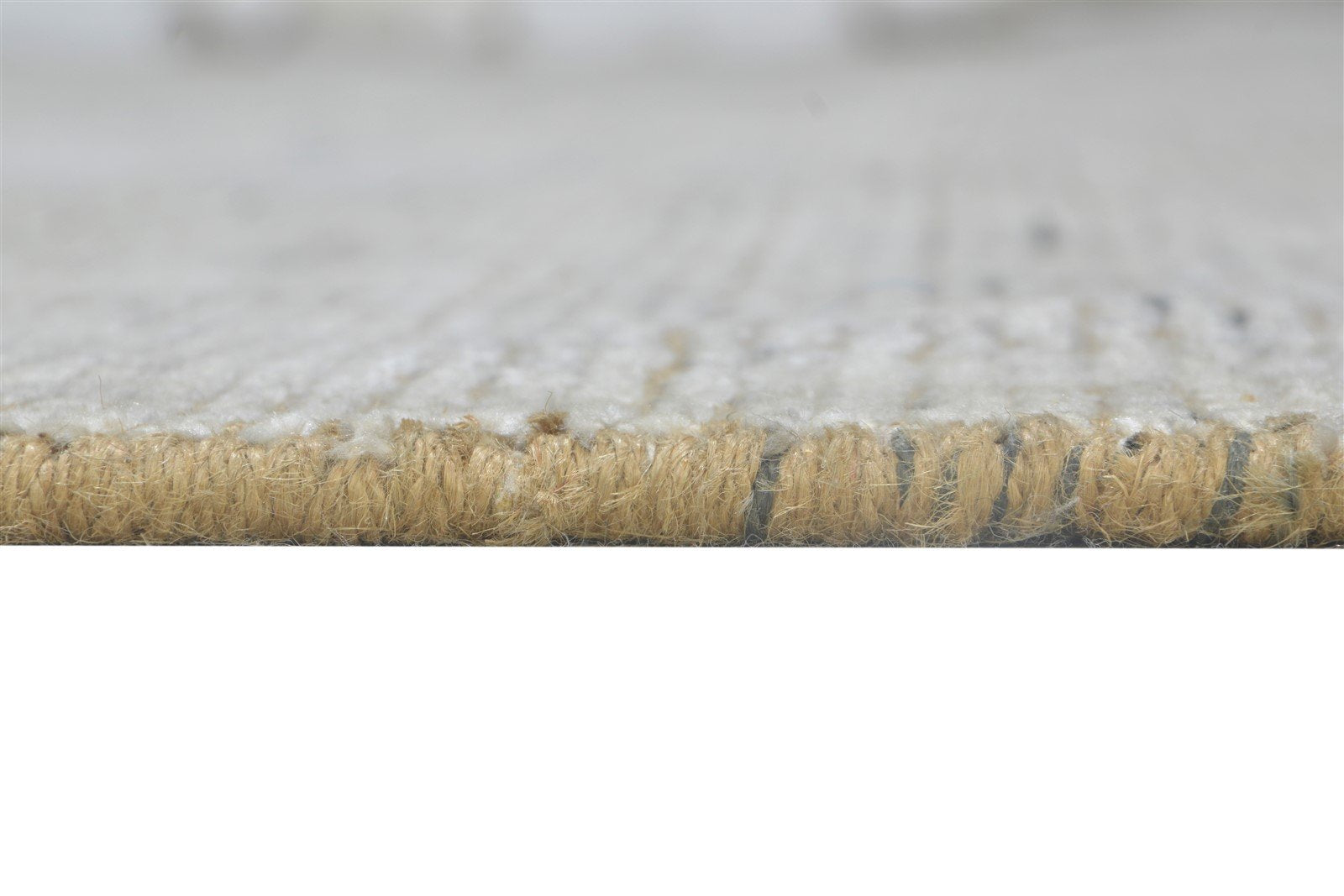 8' X 10' Rug Jute / Silk Grey Modern Hand Woven Scandinavian Solid Large Carpet 7864181129365