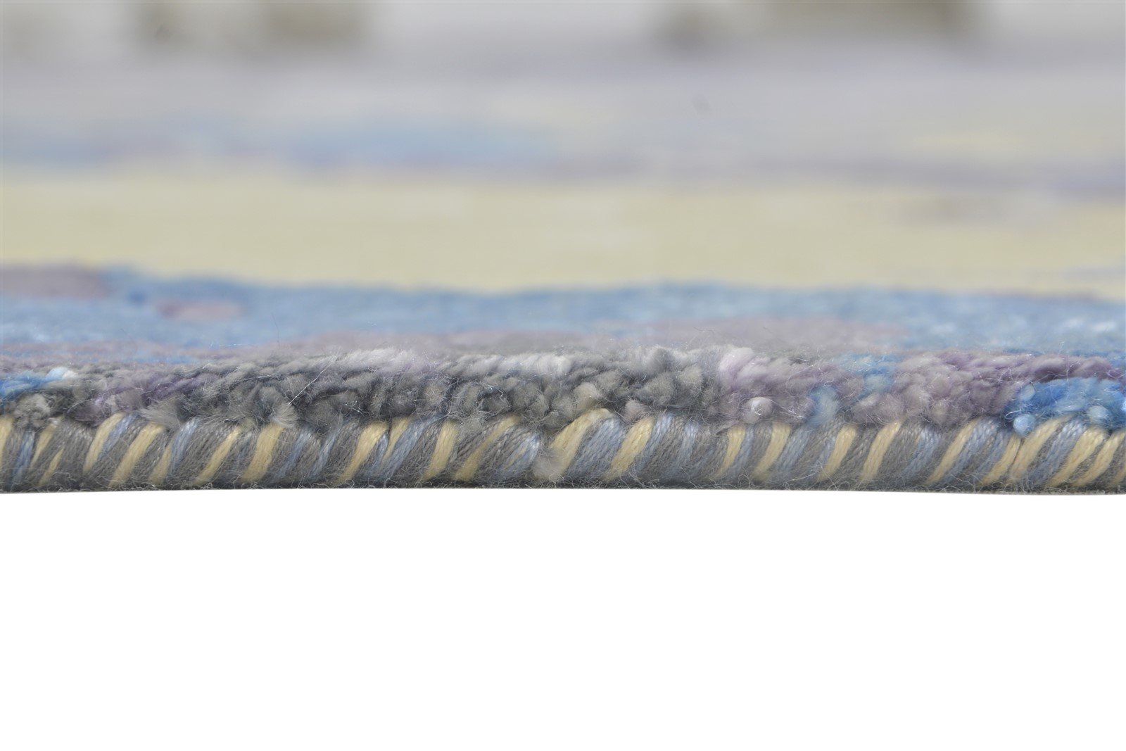 8' X 10' Rug Silk Blue Modern Hand Knotted Indian Abstract Large Carpet 7864320917653