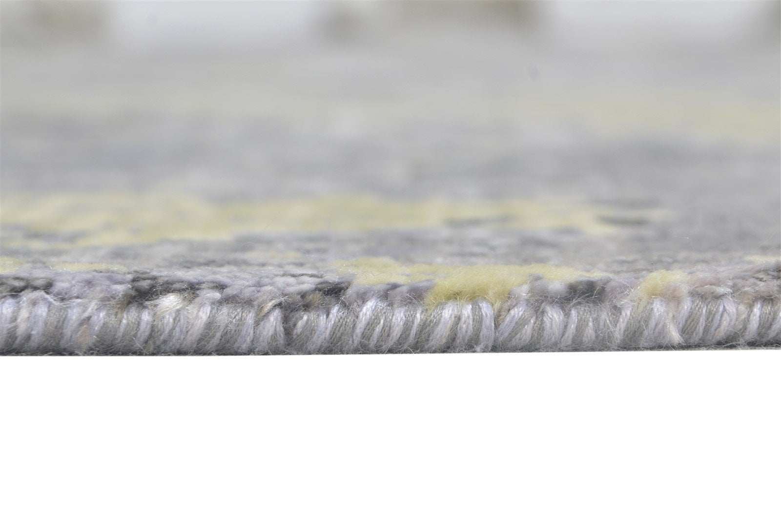 8' X 10' Rug Silk Grey Modern Hand Knotted Indian Abstract Large Carpet 7864319869077