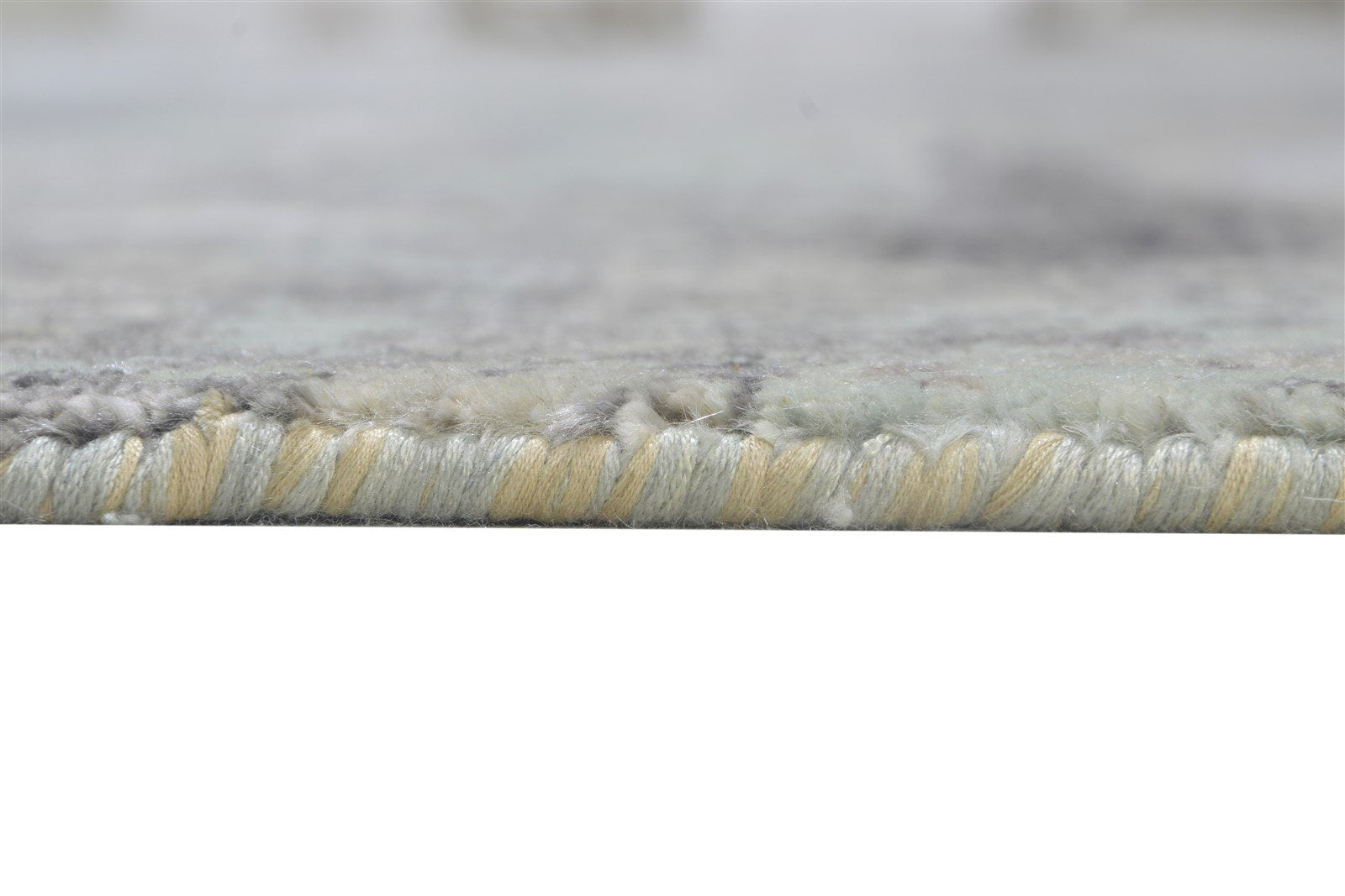 8' X 10' Rug Silk Grey Modern Hand Knotted Indian Abstract Large Carpet 7864318951573