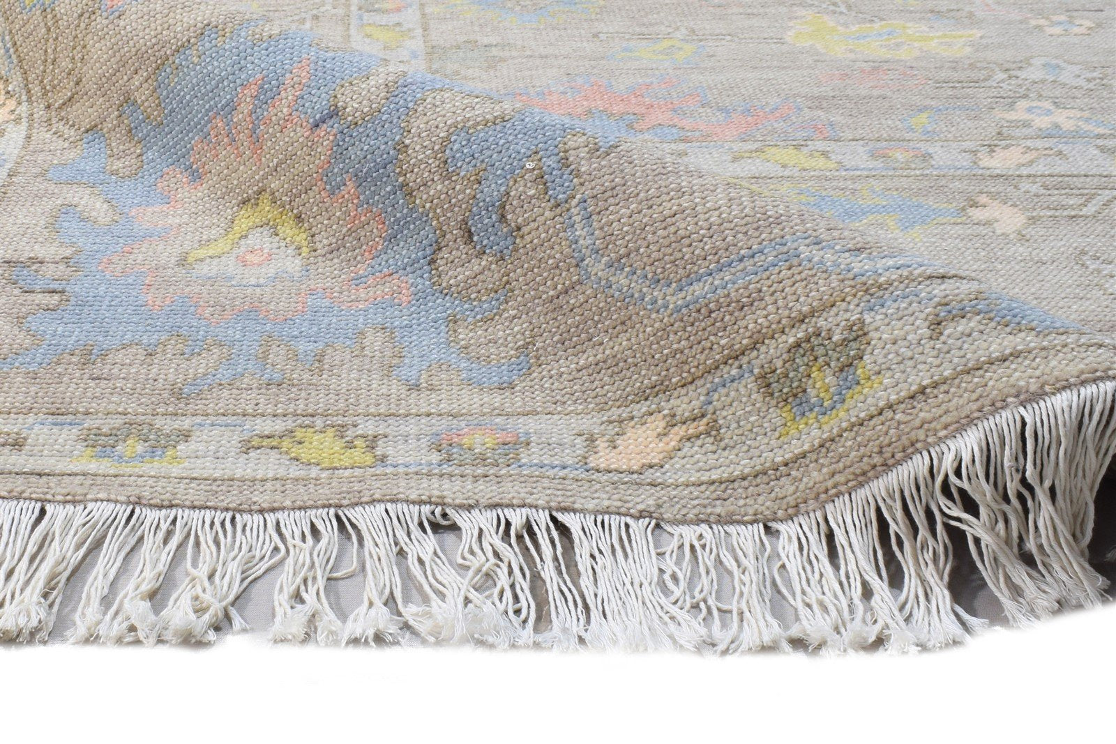8' X 10' Rug Wool Beige Persian Hand Knotted Oushak Oriental Large Carpet 7864574345365