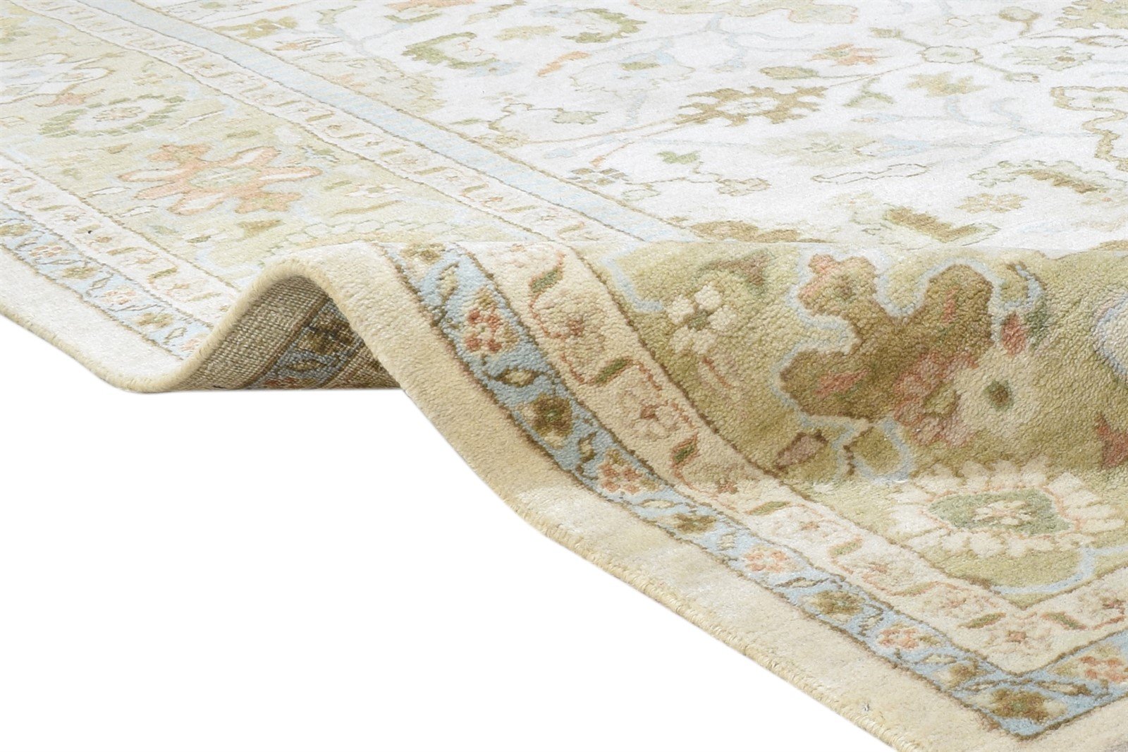 8' X 10' Rug Wool Beige Persian Hand Knotted Oushak Oriental Large Carpet 7864911593621