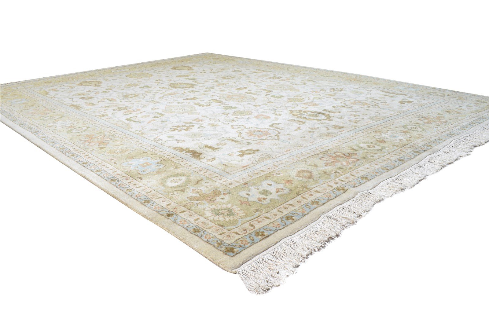 8' X 10' Rug Wool Beige Persian Hand Knotted Oushak Oriental Large Carpet 7864911593621