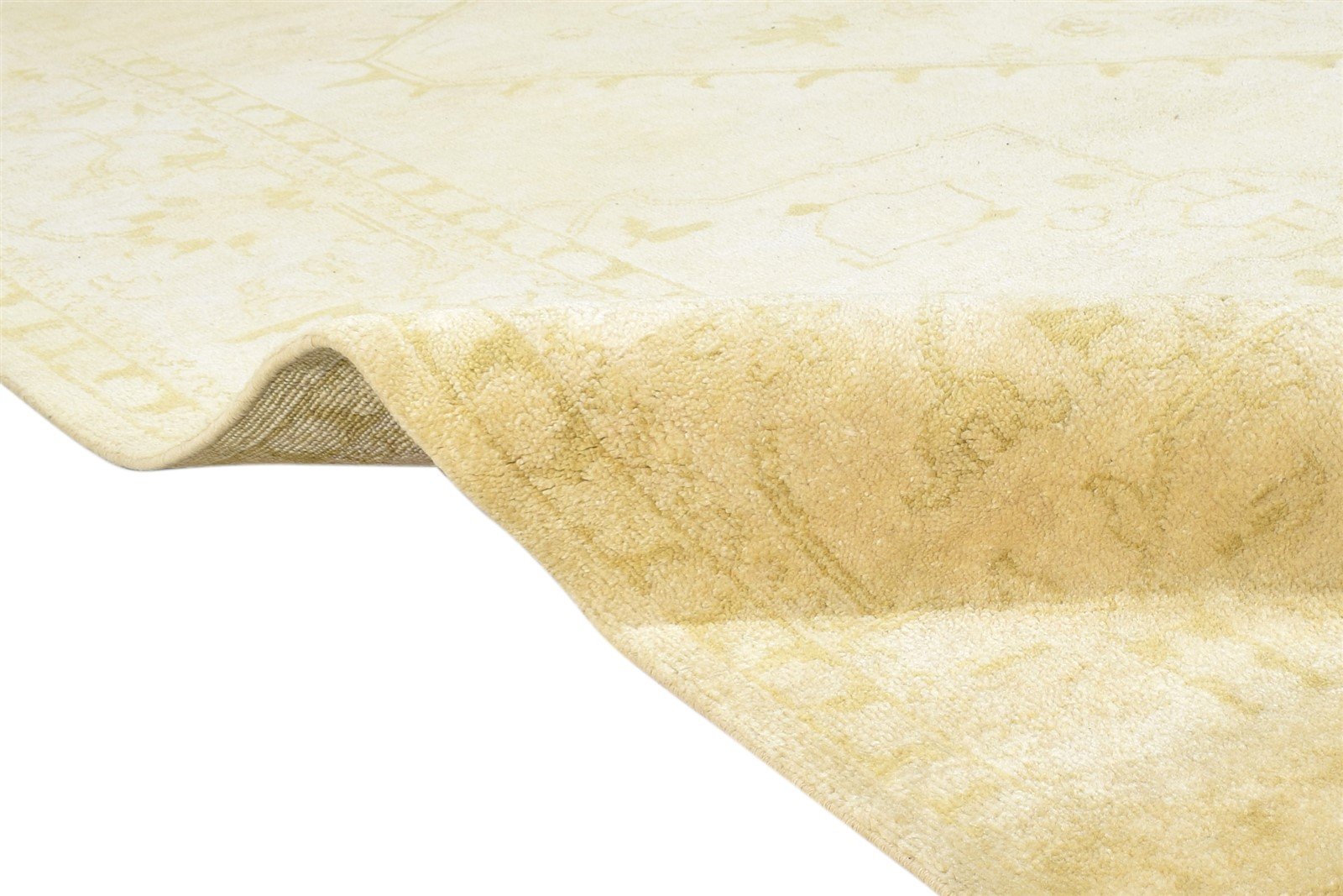 8' X 10' Rug Wool Beige Persian Hand Knotted Oushak Oriental Large Carpet 7865009963157