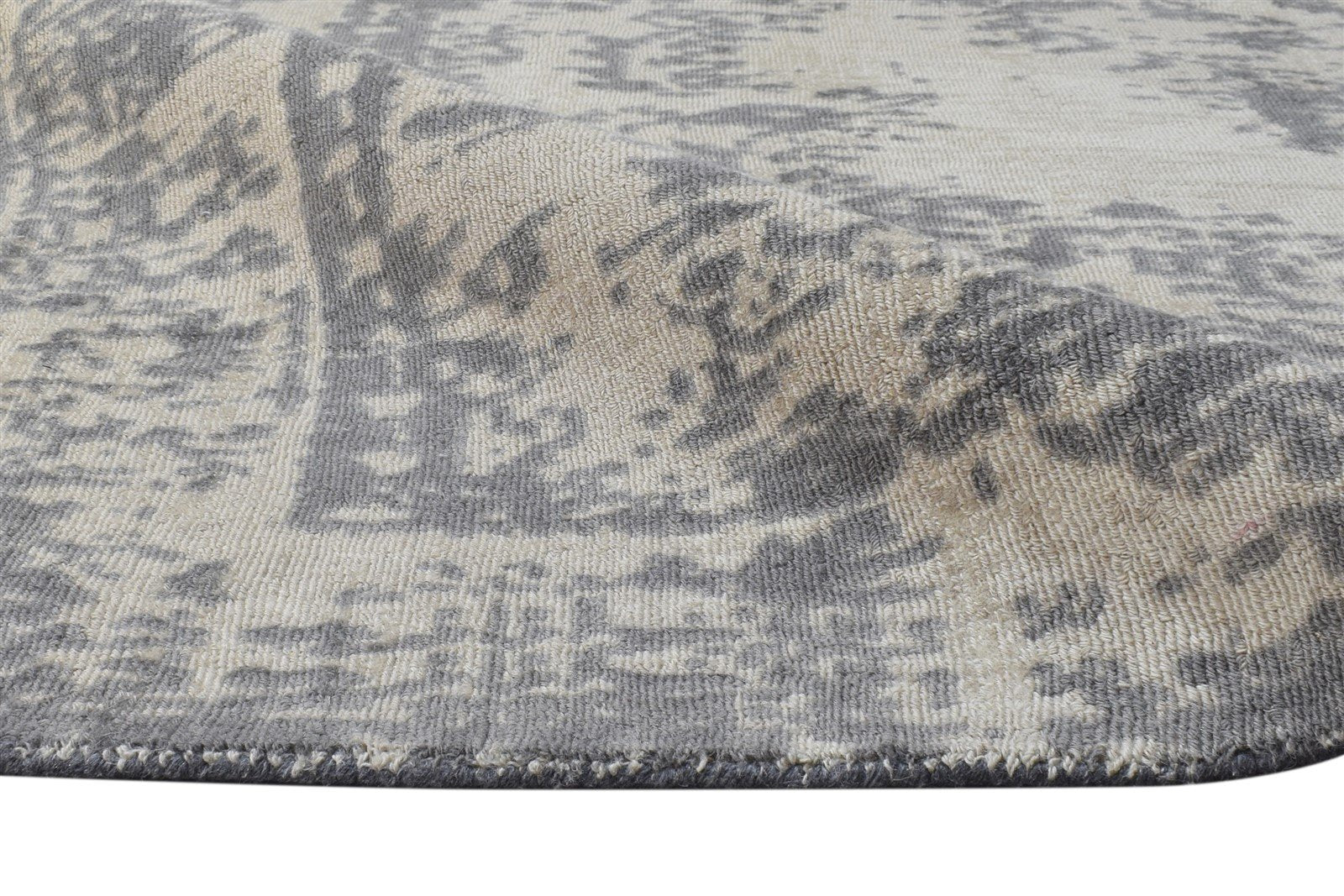 8' X 10' Rug Wool Beige Transitional Hand Tufted Oriental Medallion Large Carpet 7864627003541