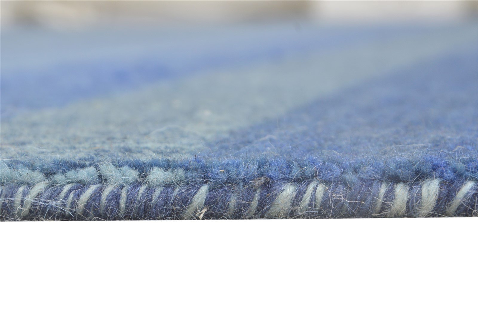 Linnell 8' X 10' Rug Wool Blue Modern Handloom Bohemian Striped 7865140969621