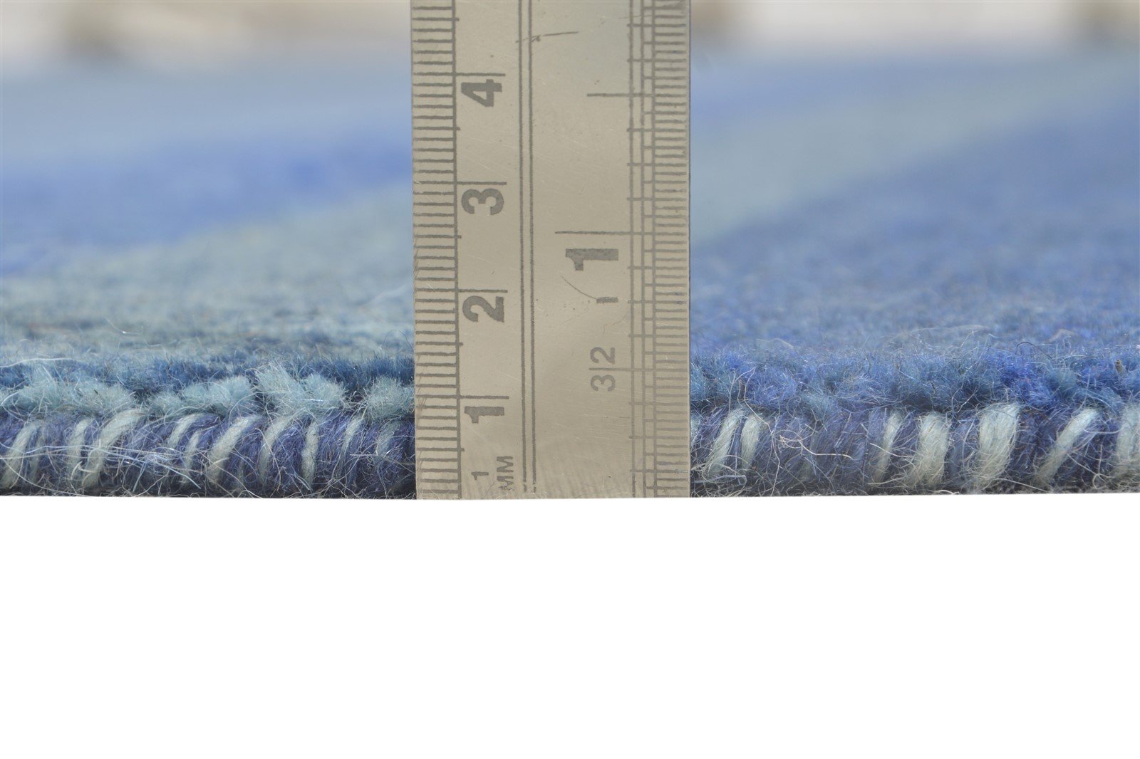 Linnell 8' X 10' Rug Wool Blue Modern Handloom Bohemian Striped 7865140969621