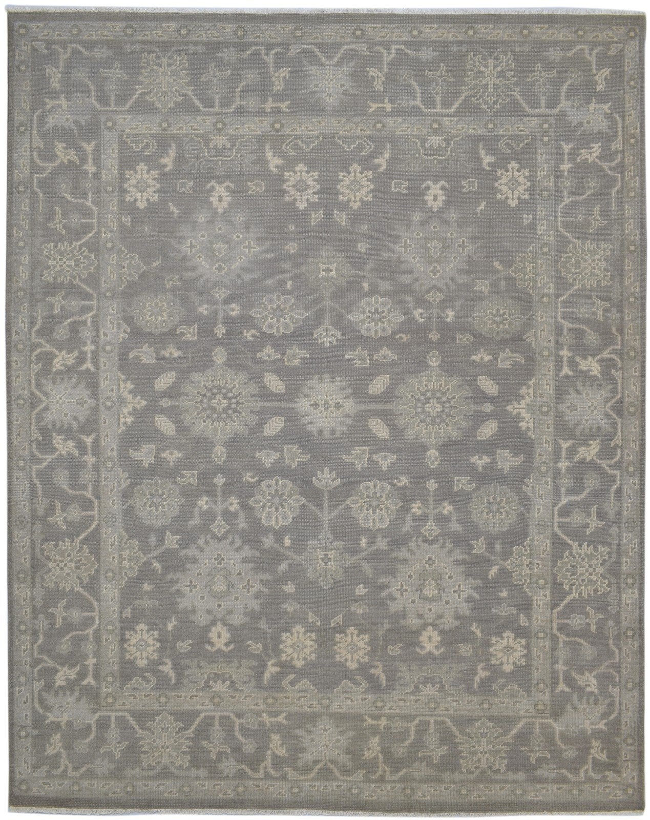 8' X 10' Rug Wool Brown Persian Hand Knotted Oushak Oriental Large Carpet 7860688453781