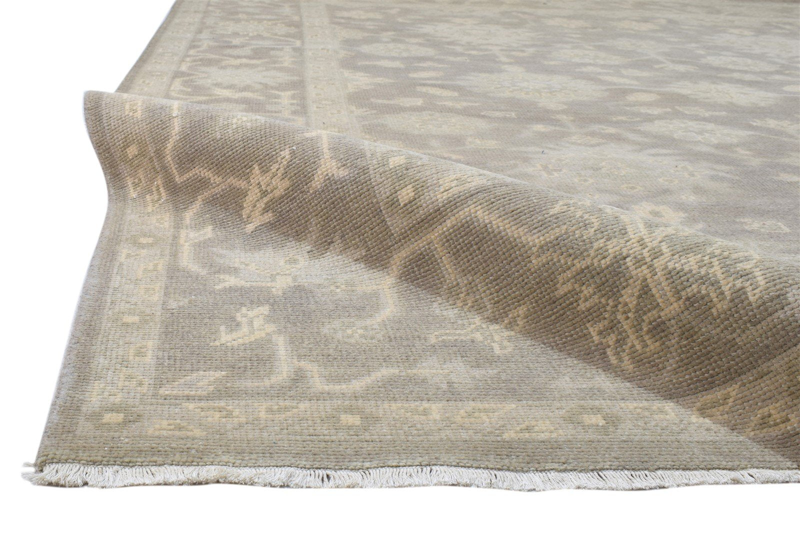 8' X 10' Rug Wool Brown Persian Hand Knotted Oushak Oriental Large Carpet 7860688453781