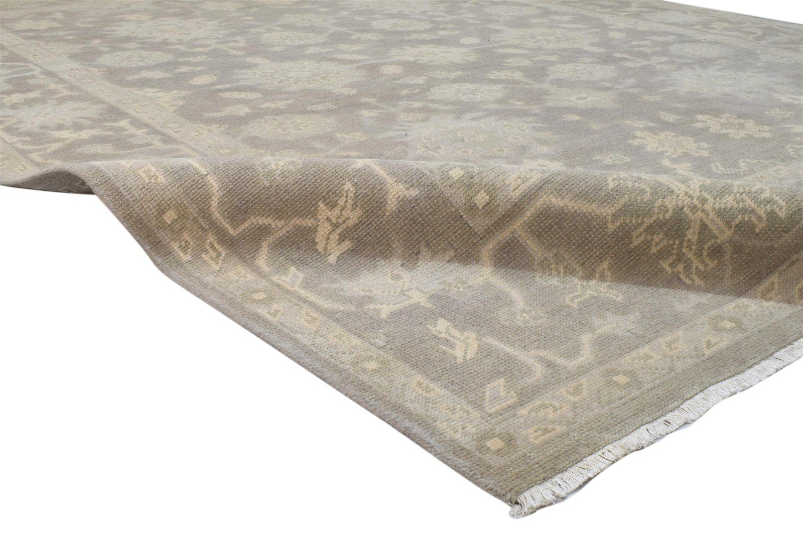 8' X 10' Rug Wool Brown Persian Hand Knotted Oushak Oriental Large Carpet 7860688453781
