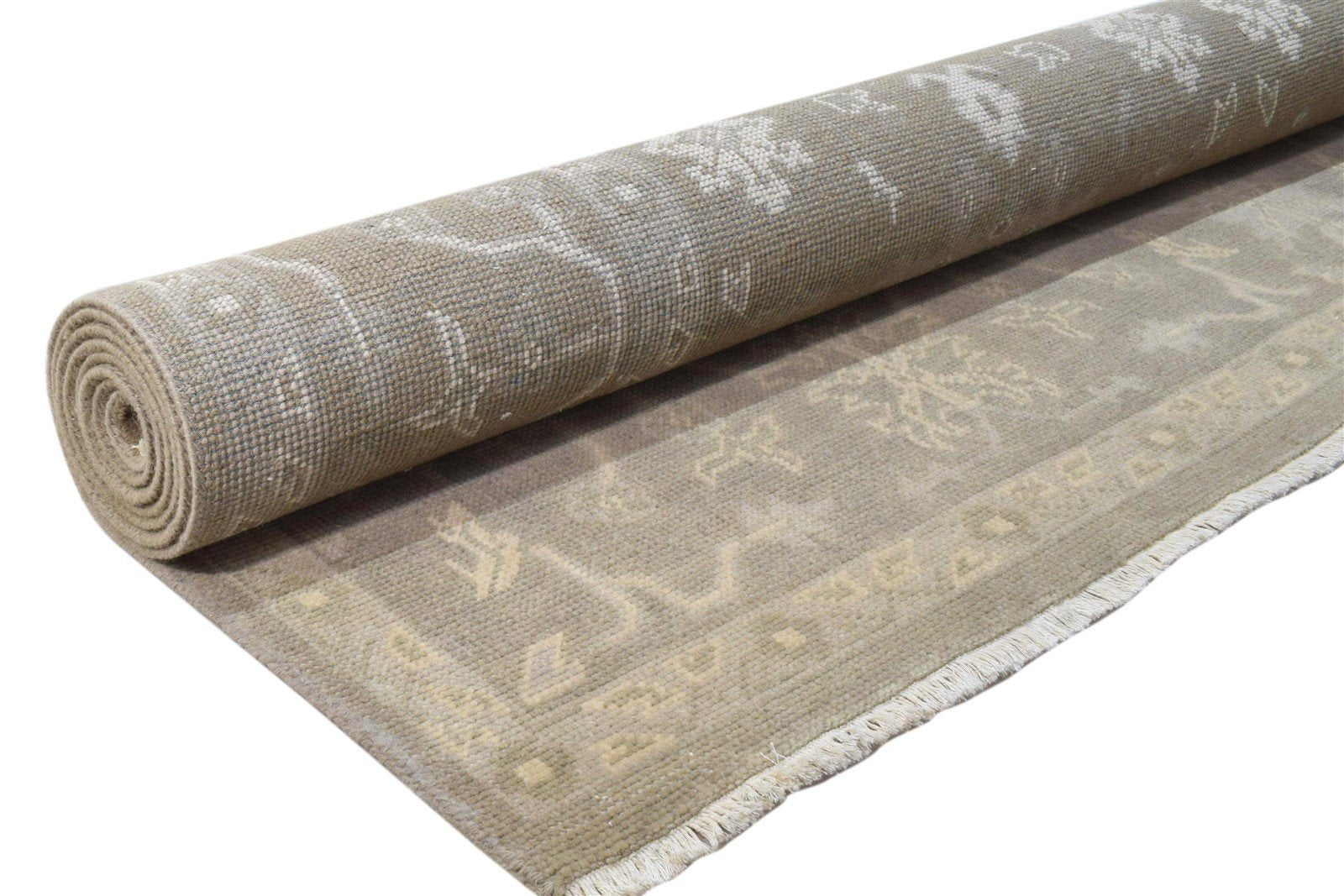 8' X 10' Rug Wool Brown Persian Hand Knotted Oushak Oriental Large Carpet 7860688453781