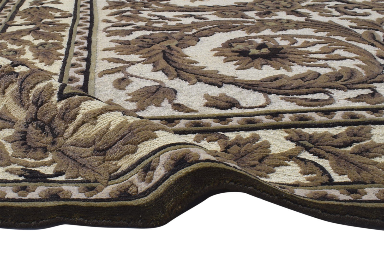 8' X 10' Rug Wool Brown Persian Hand Knotted Oushak Oriental Large Carpet 7864092131477