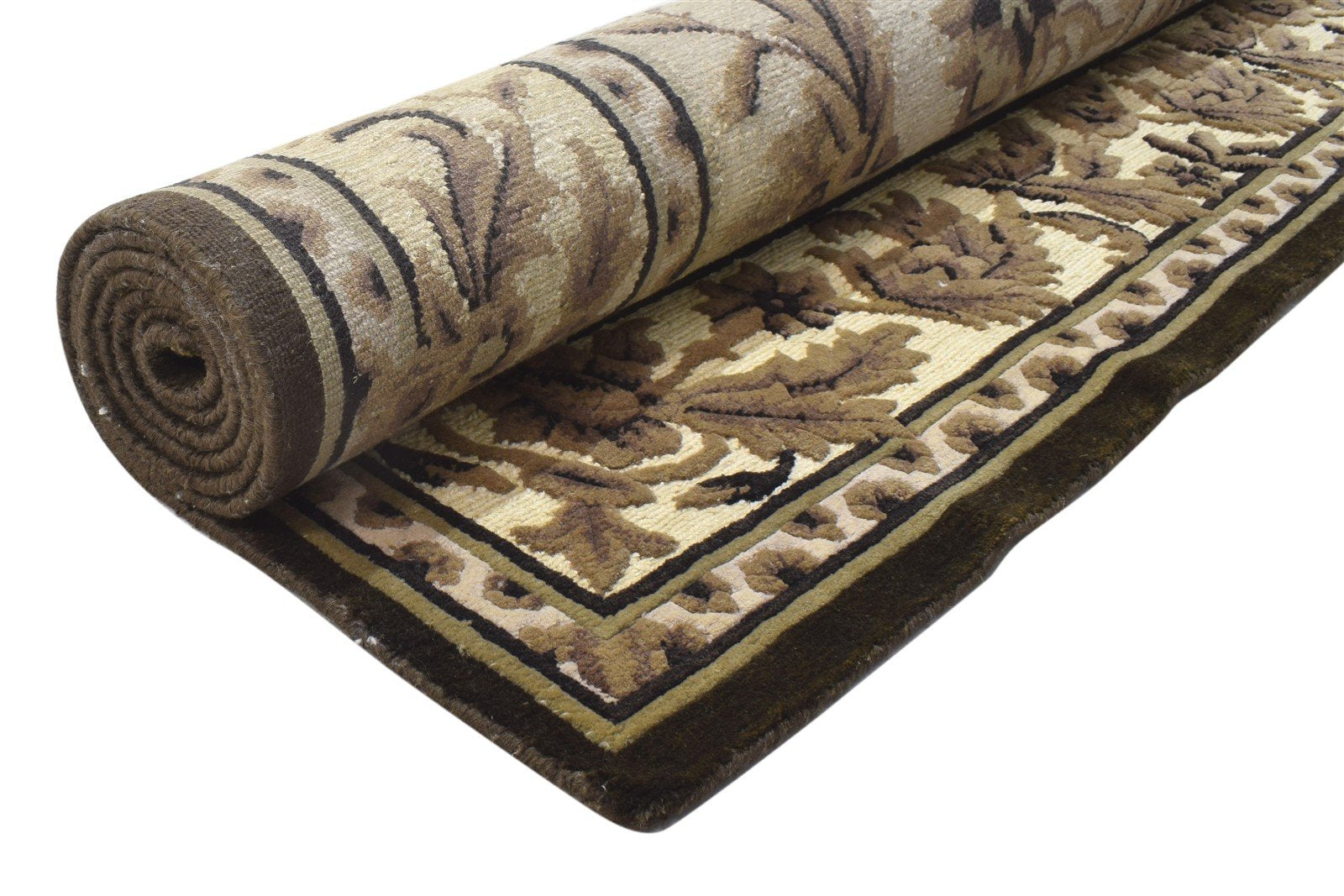 8' X 10' Rug Wool Brown Persian Hand Knotted Oushak Oriental Large Carpet 7864092131477