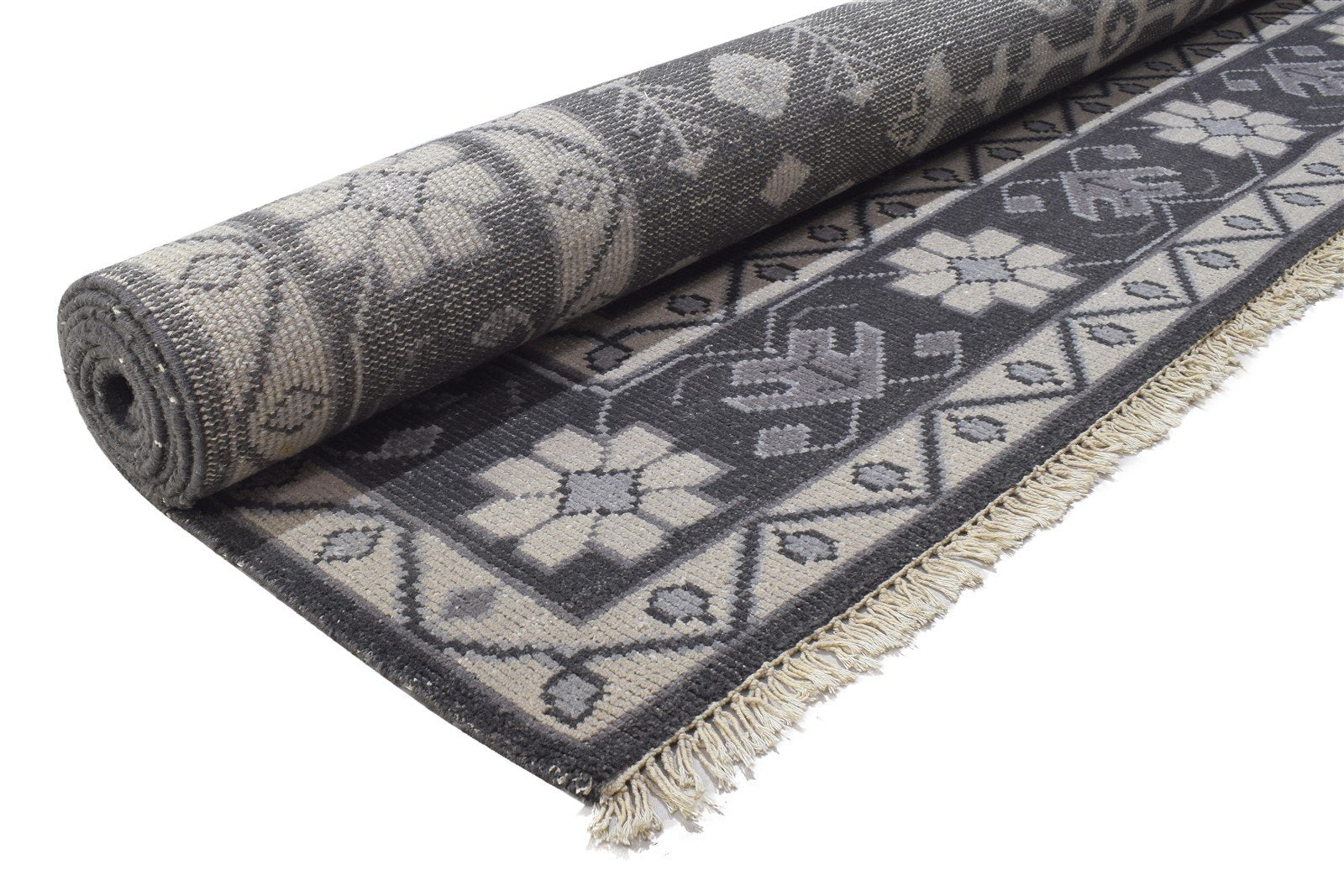 8' X 10' Rug Wool Charcoal Persian Hand Knotted Abadeh Oriental Large Carpet 7864176378005