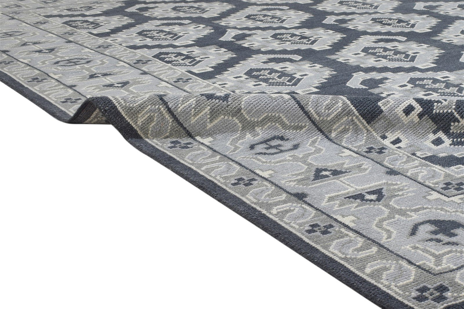 8' X 10' Rug Wool Charcoal Persian Hand Knotted Oriental Paisley Large Carpet 7864169332885