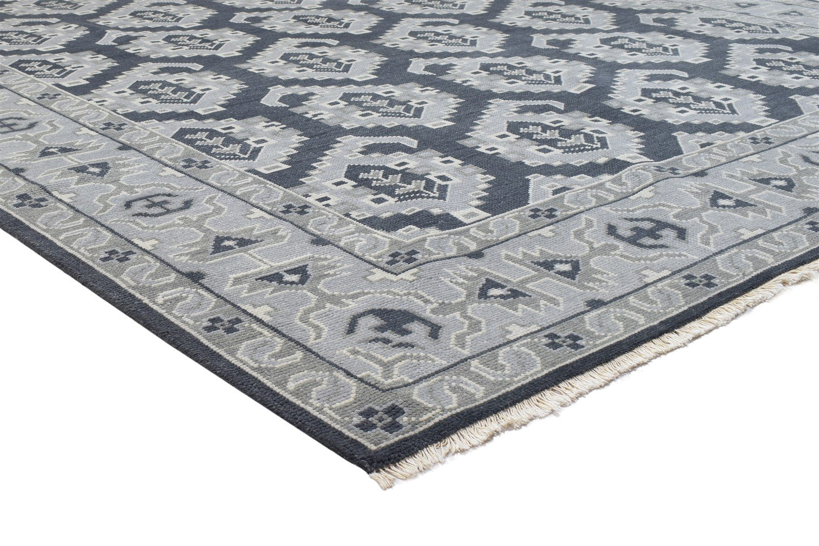 8' X 10' Rug Wool Charcoal Persian Hand Knotted Oriental Paisley Large Carpet 7864169332885