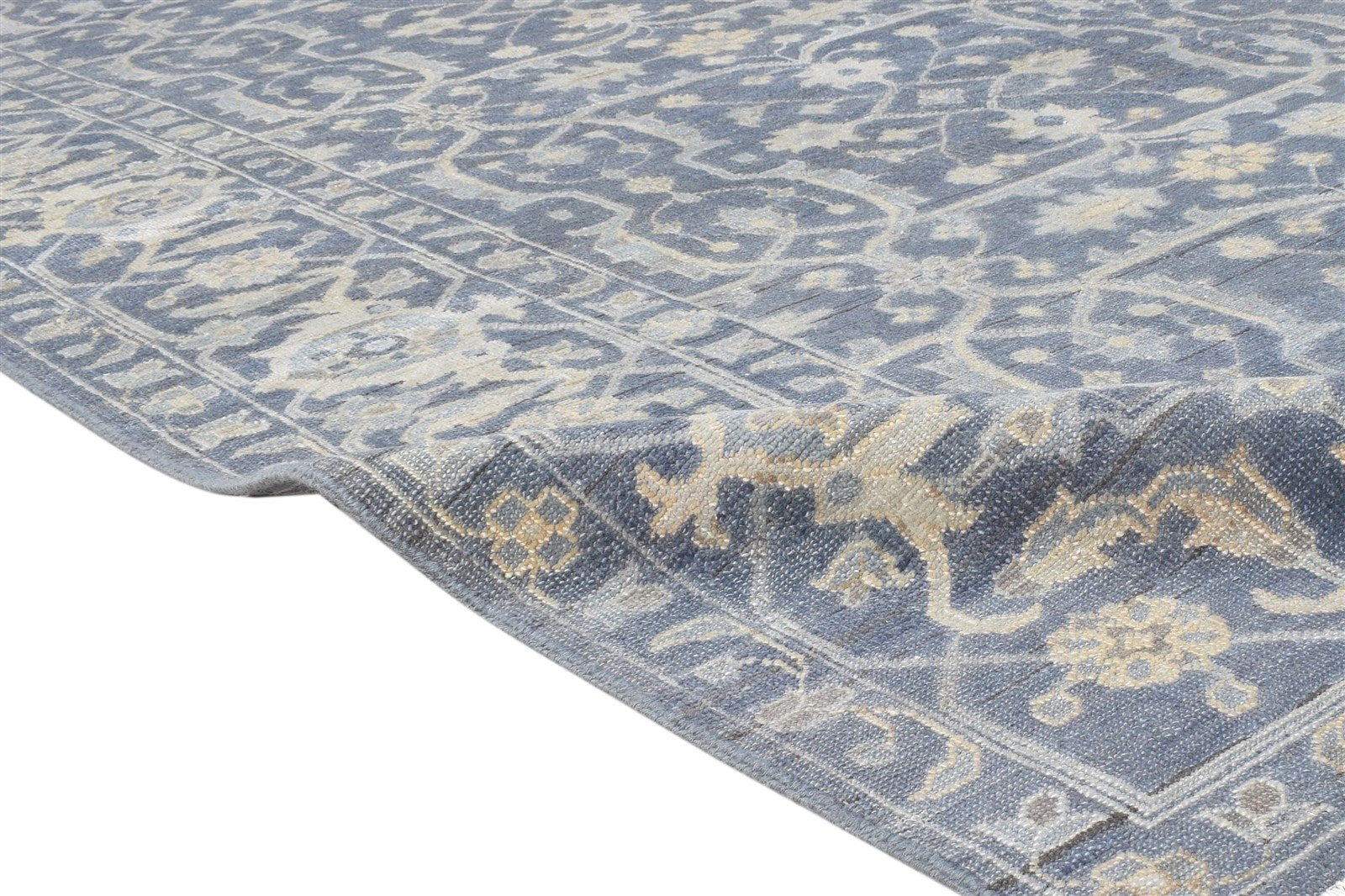 8' X 10' Rug Wool Charcoal Persian Hand Knotted Oushak Oriental Large Carpet 7865149128853