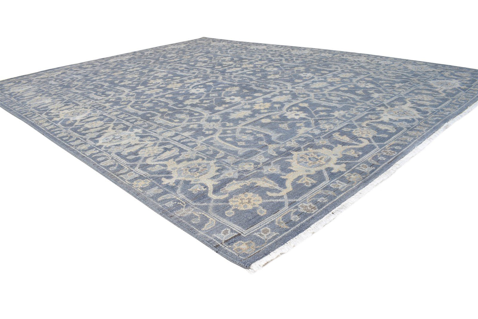 8' X 10' Rug Wool Charcoal Persian Hand Knotted Oushak Oriental Large Carpet 7865149128853