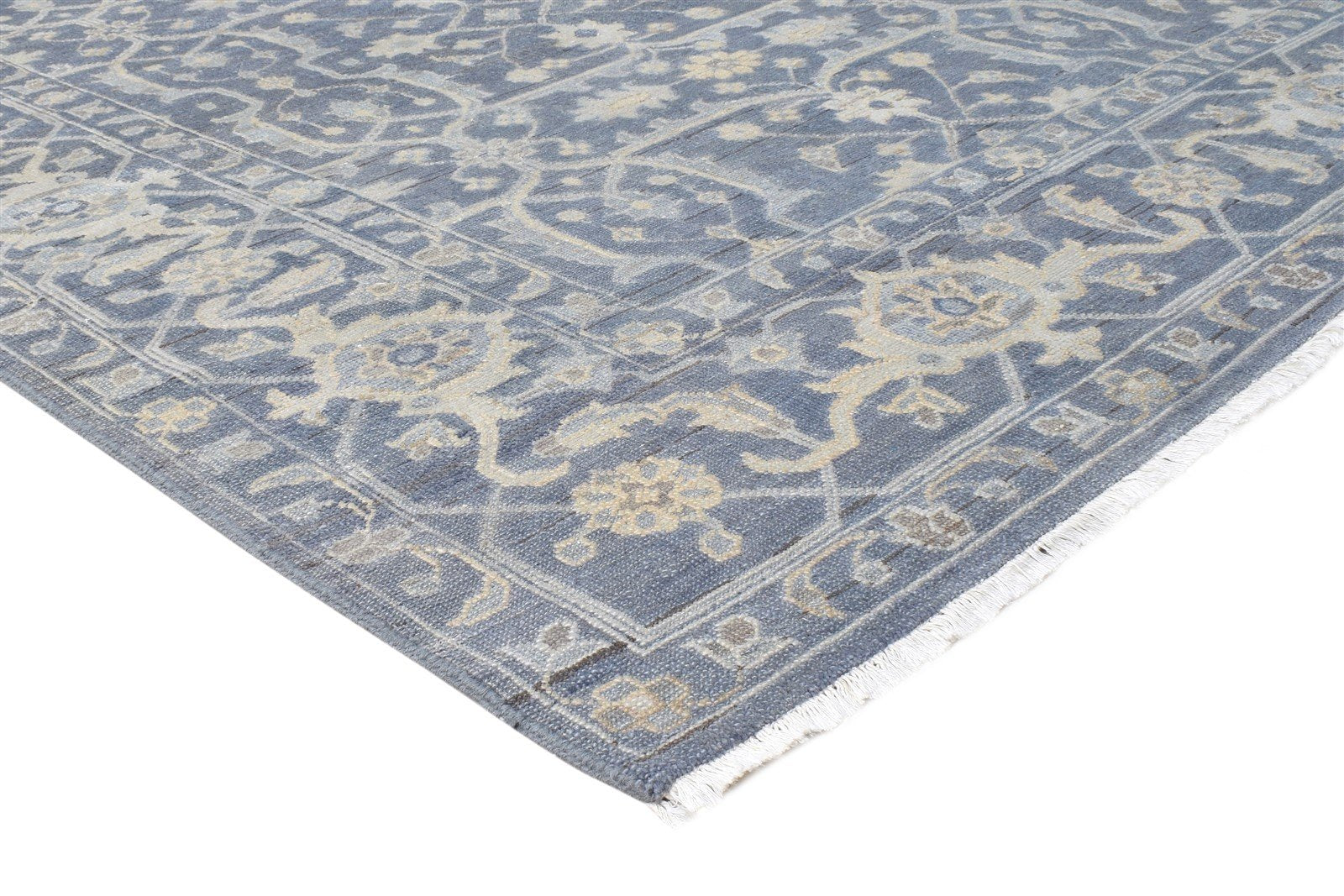 8' X 10' Rug Wool Charcoal Persian Hand Knotted Oushak Oriental Large Carpet 7865149128853