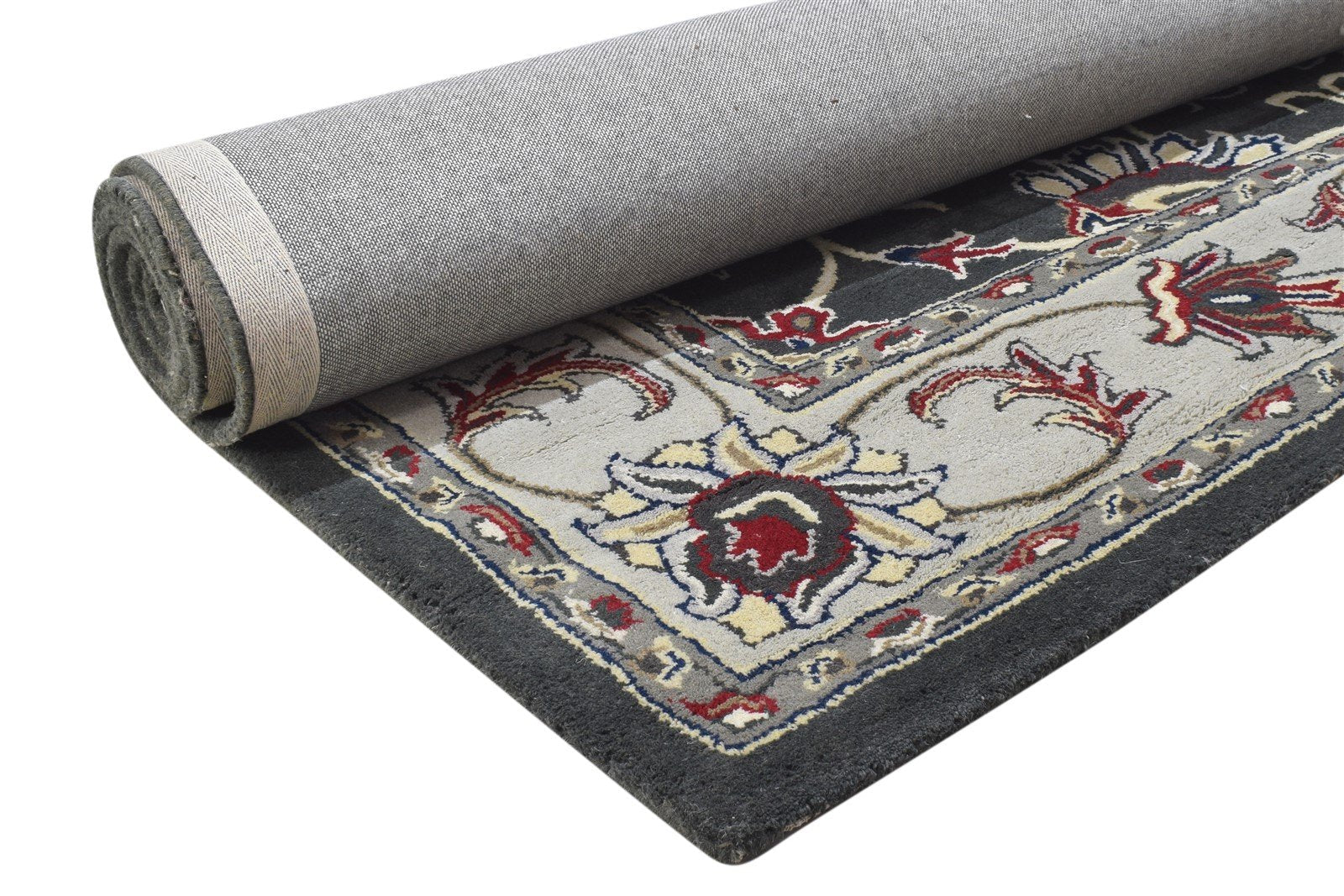 8' X 10' Rug Wool Charcoal Persian Hand Tufted Oushak Oriental Large Carpet 7864492359829