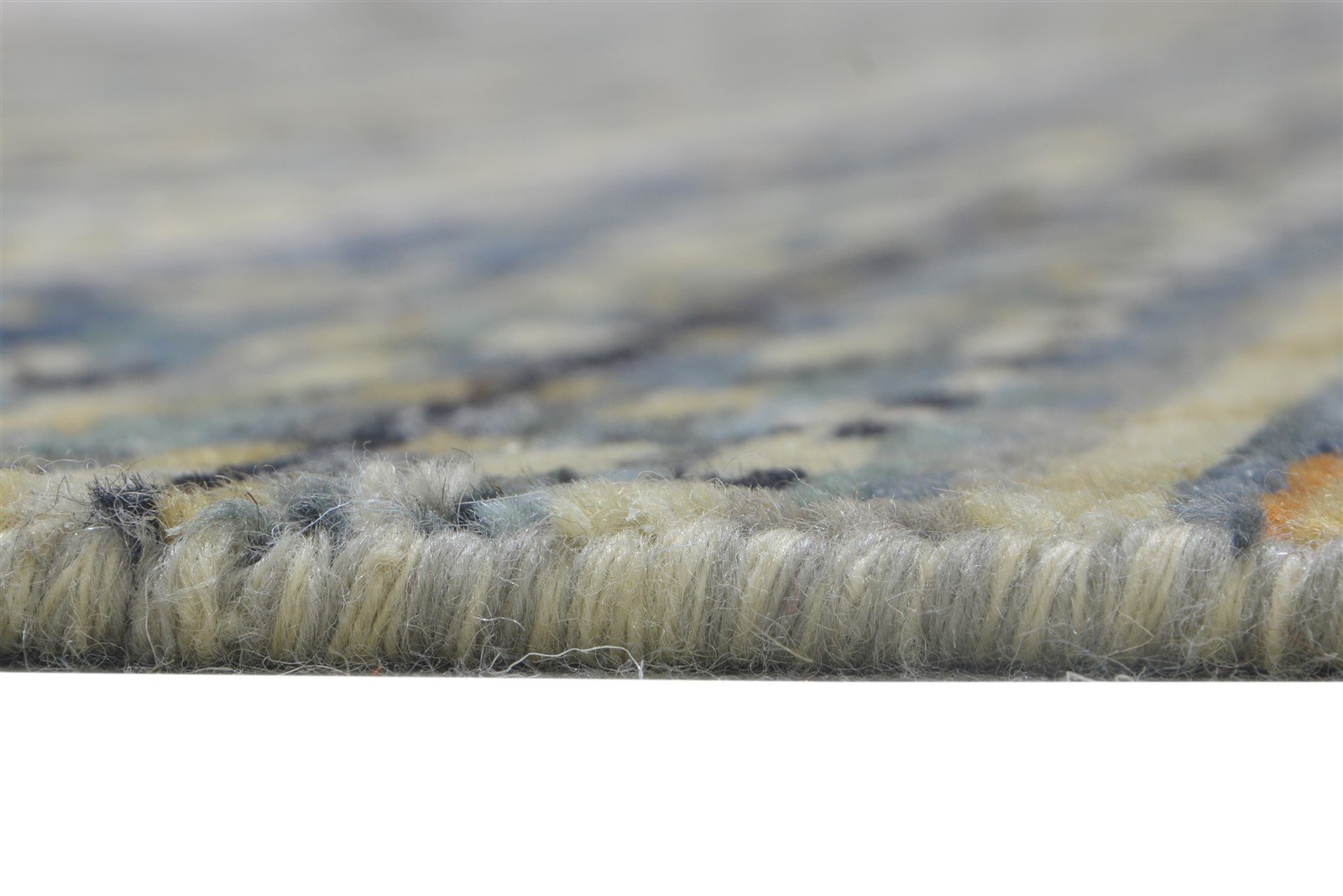 8' X 10' Rug Wool Cream Modern Hand Woven American Abstract Large Carpet 7864940298389