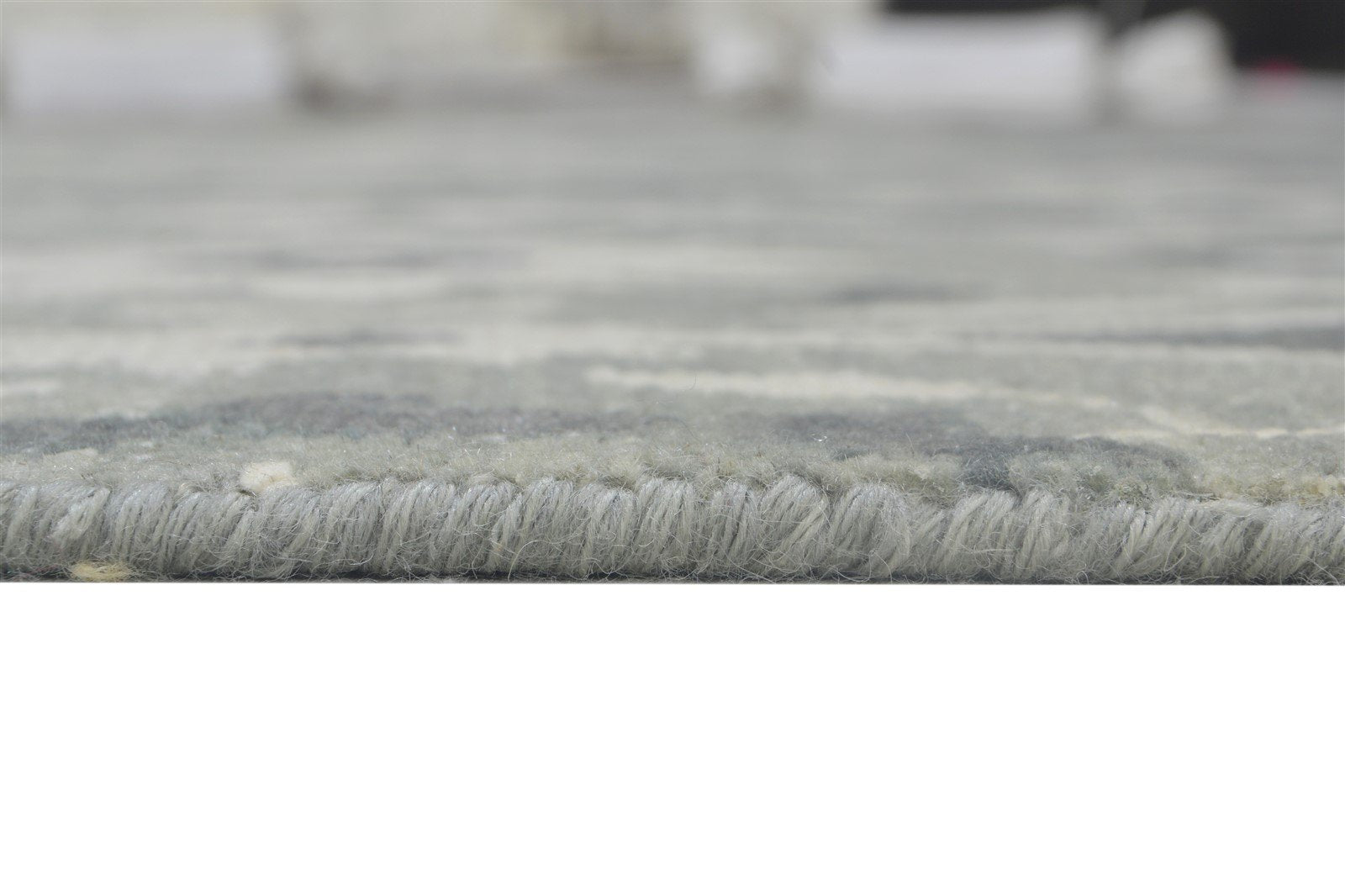 8' X 10' Rug Wool Dark Grey Modern Hand Knotted Moroccan Trellis Large Carpet 7864166514837