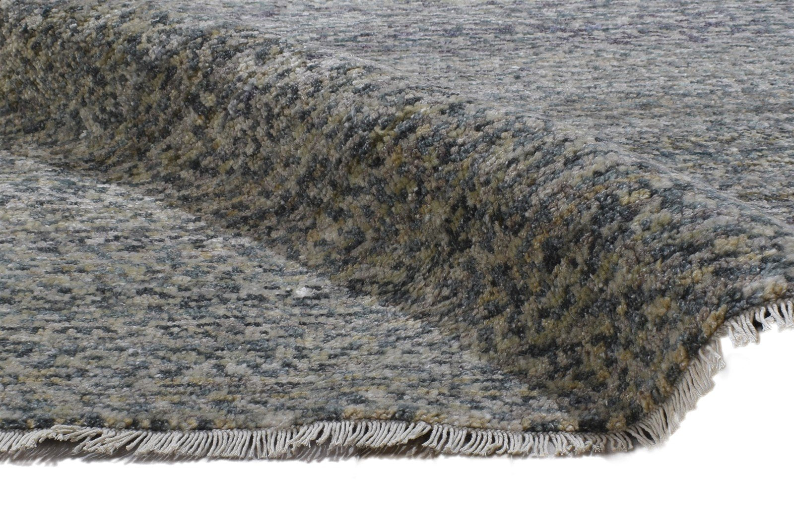 8' X 10' Rug Wool Grey Modern Hand Knotted Scandinavian Abstract Large Carpet 7864342216853