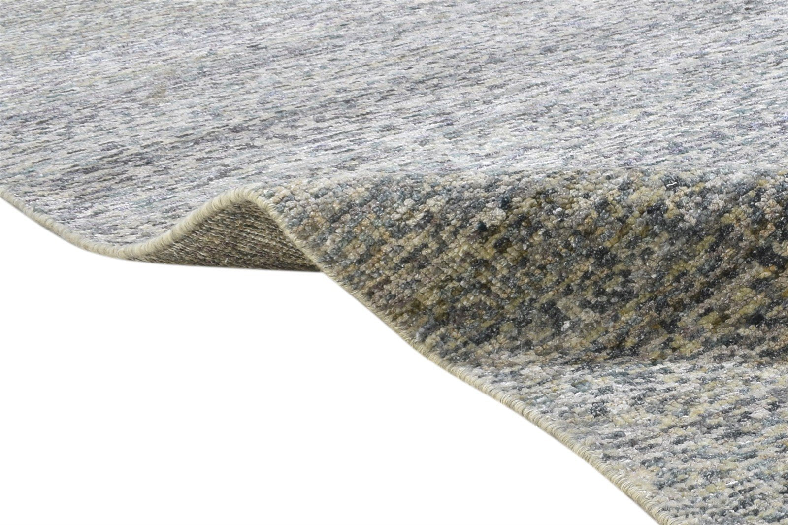 8' X 10' Rug Wool Grey Modern Hand Knotted Scandinavian Abstract Large Carpet 7864342216853