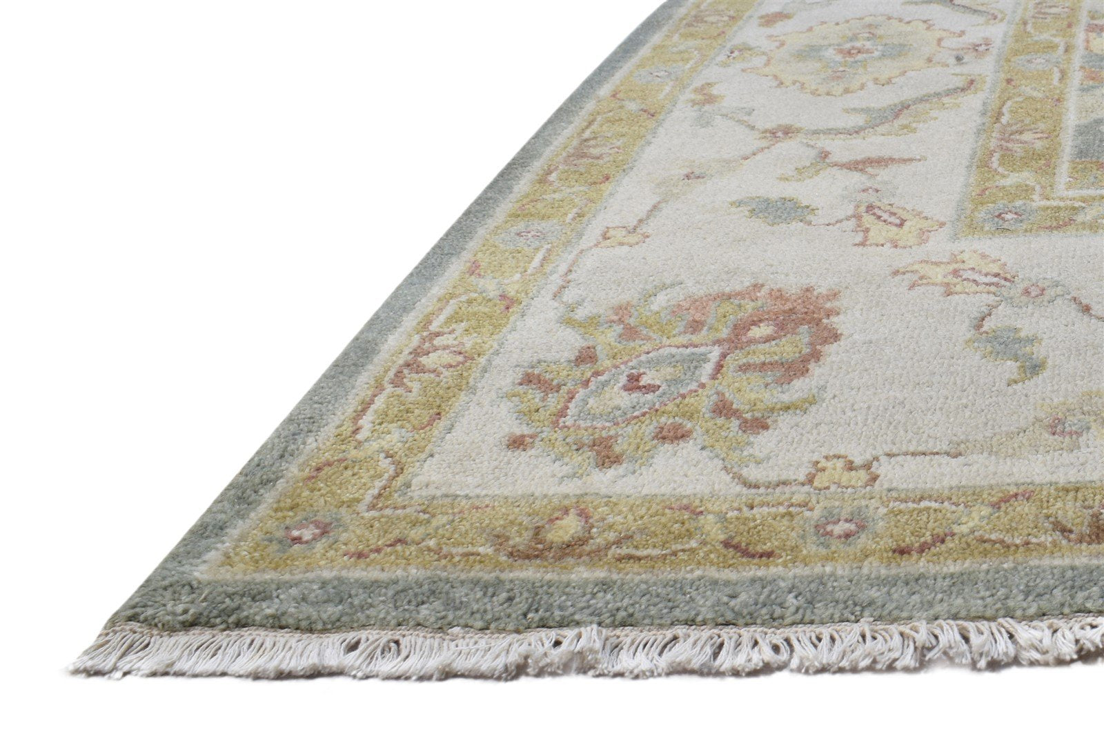 8' X 10' Rug Wool Grey Persian Hand Knotted Oushak Oriental Large Carpet 7864494194837