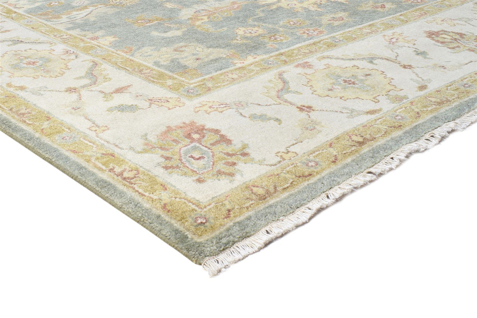 8' X 10' Rug Wool Grey Persian Hand Knotted Oushak Oriental Large Carpet 7864494194837