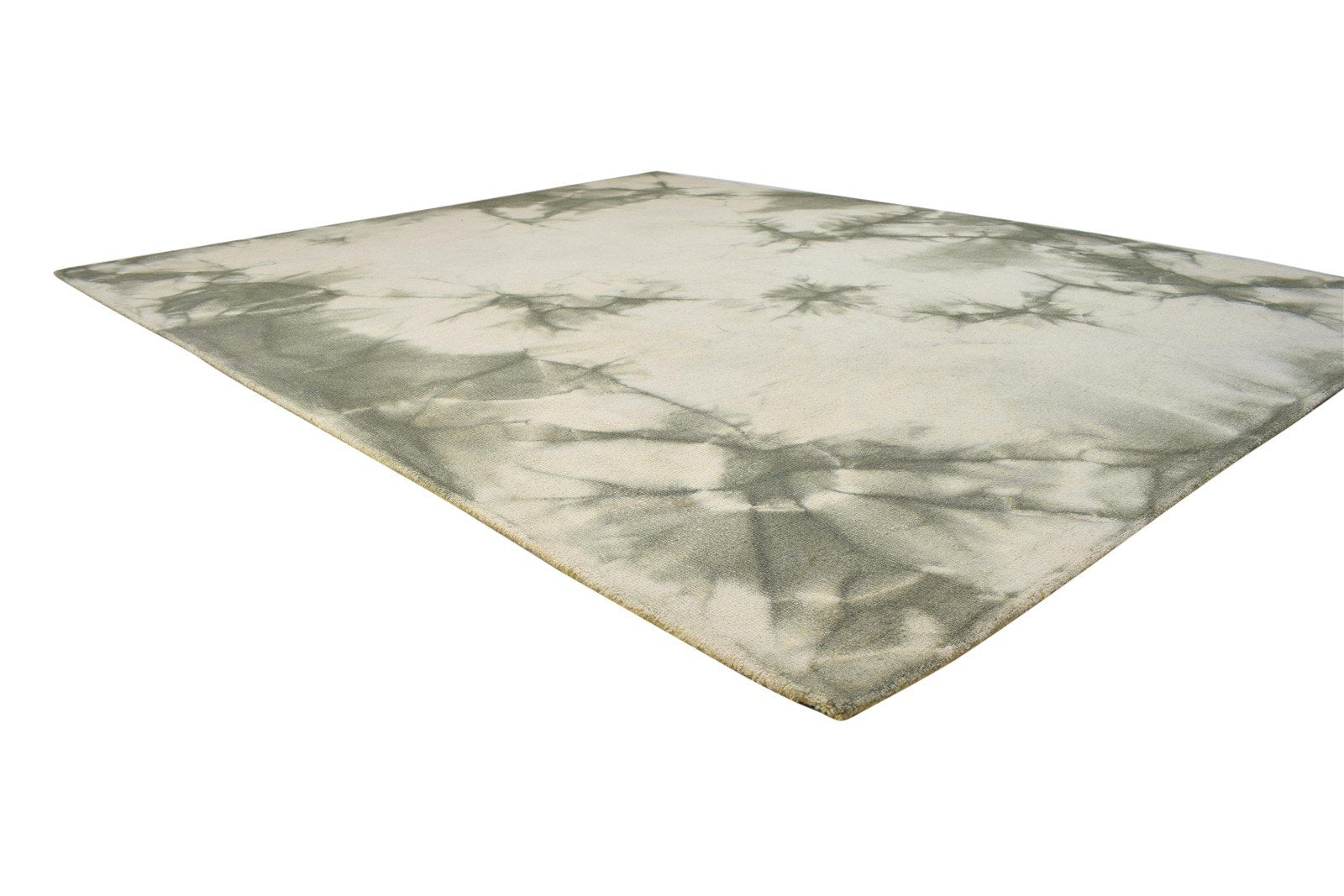 8' X 10' Rug Wool Khaki Modern Hand Tufted Shibori Tie Dye Large Carpet 7864305778837