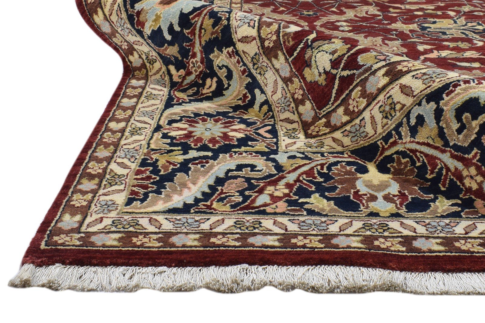 8' X 10' Rug Wool Red Persian Hand Knotted Kashan Oriental Large Carpet 7860694843541
