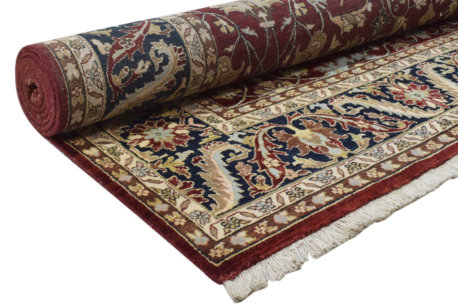 8' X 10' Rug Wool Red Persian Hand Knotted Kashan Oriental Large Carpet 7860694843541