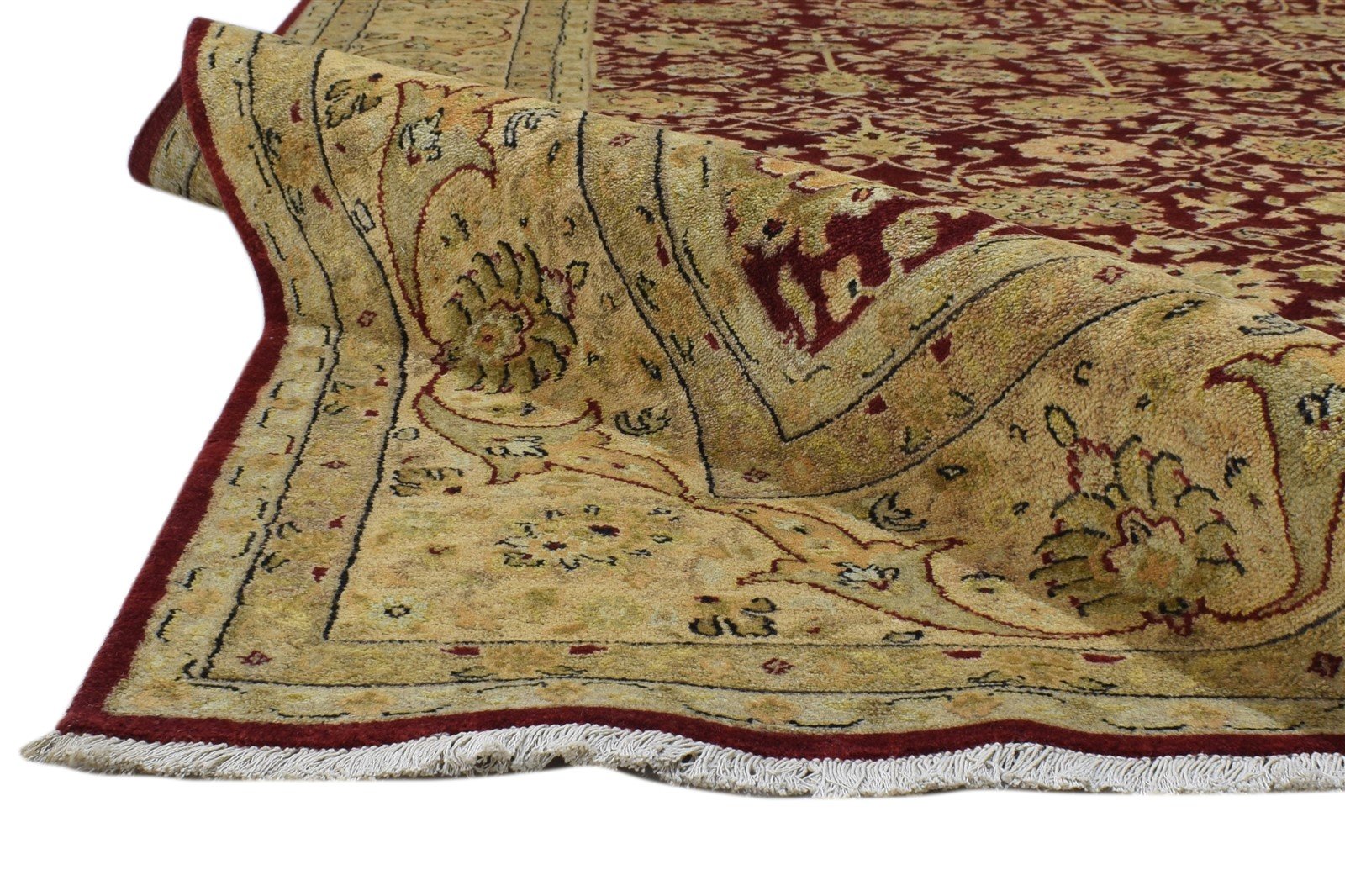 8' X 10' Rug Wool Red Persian Hand Knotted Kashan Oriental Large Carpet 7860695040149