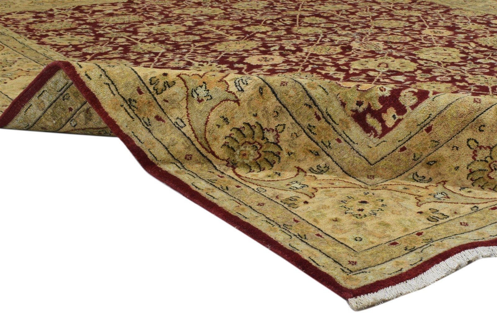 8' X 10' Rug Wool Red Persian Hand Knotted Kashan Oriental Large Carpet 7860695040149