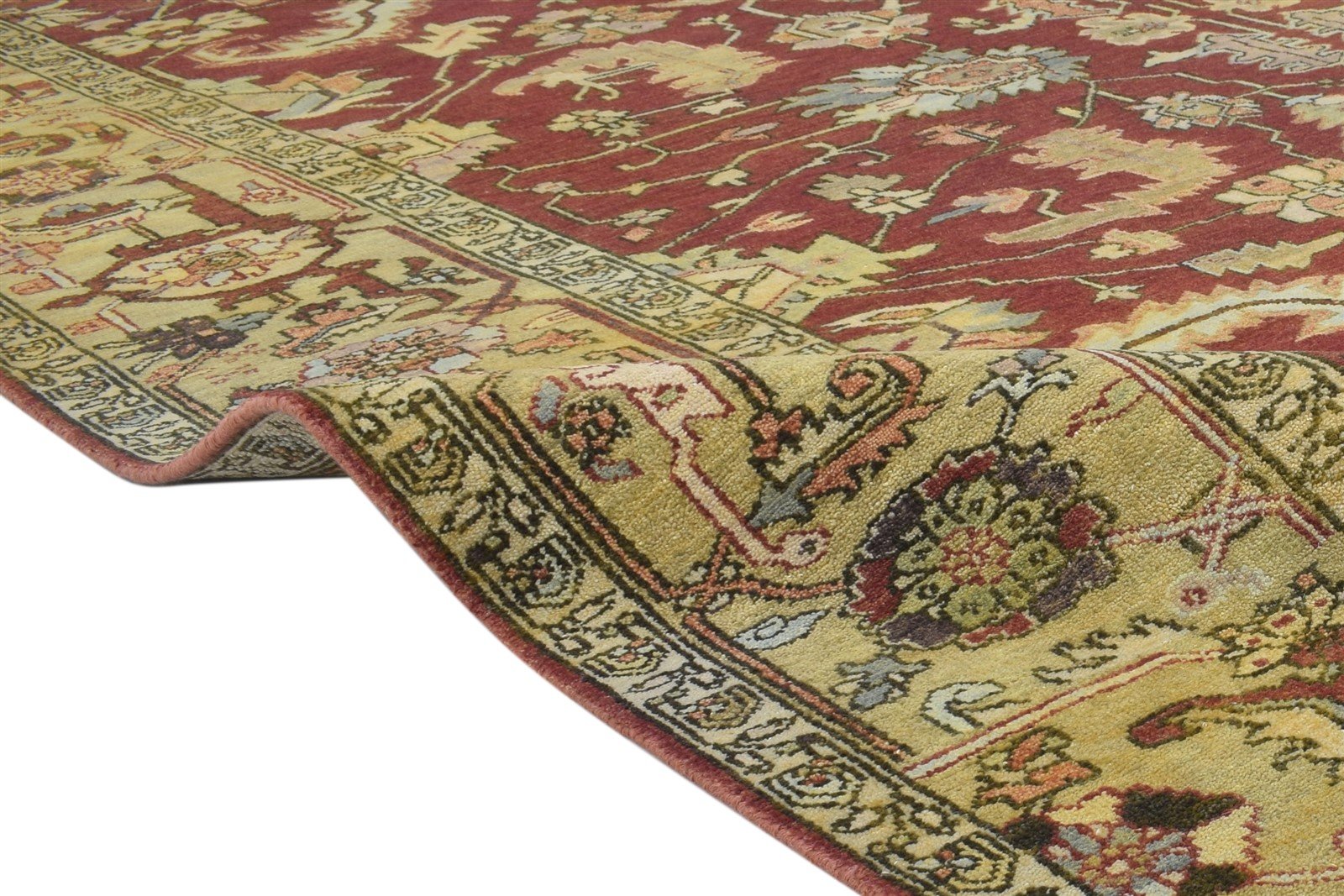 8' X 10' Rug Wool Red Persian Hand Knotted Kashan Oriental Large Carpet 7864192860309