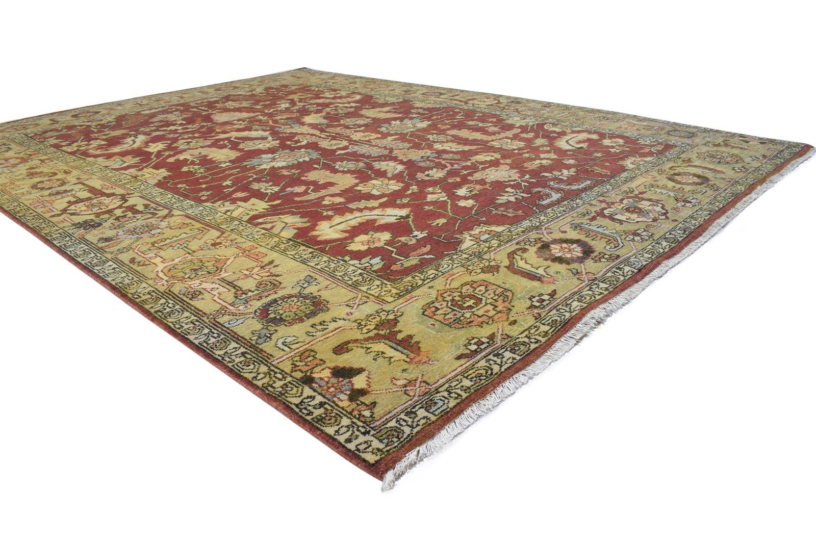 8' X 10' Rug Wool Red Persian Hand Knotted Kashan Oriental Large Carpet 7864192860309