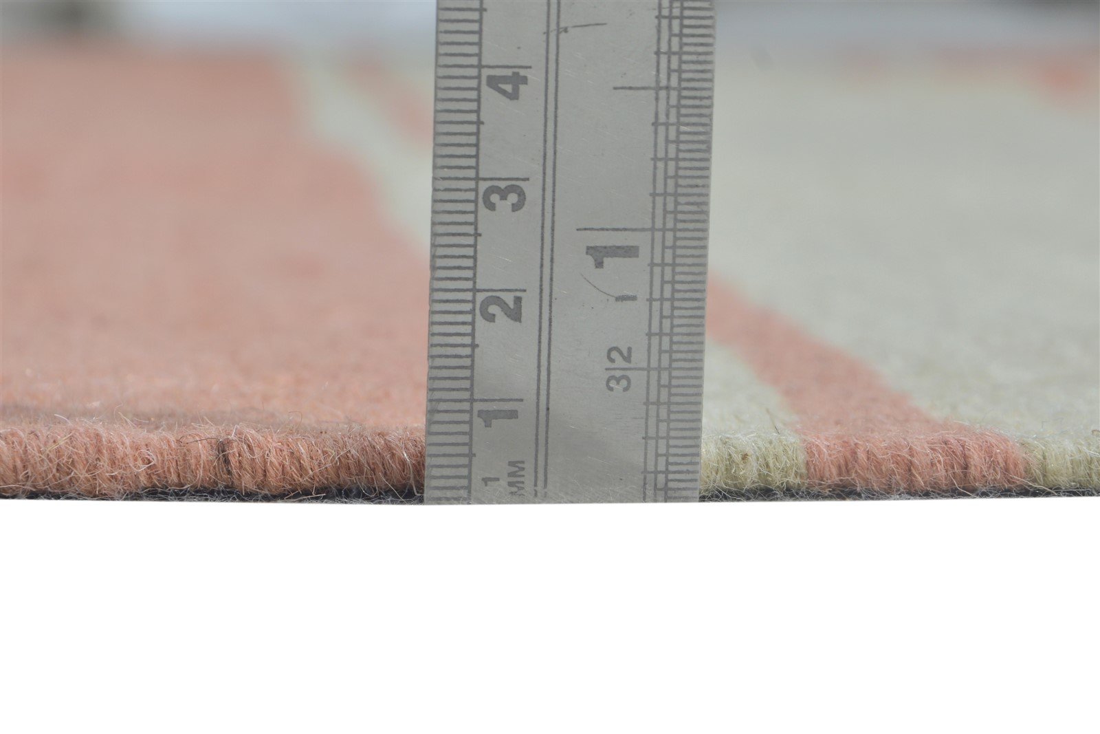 8' X 10' Rug Wool Rust Modern Dhurrie Scandinavian Striped Large Carpet 7865165349013