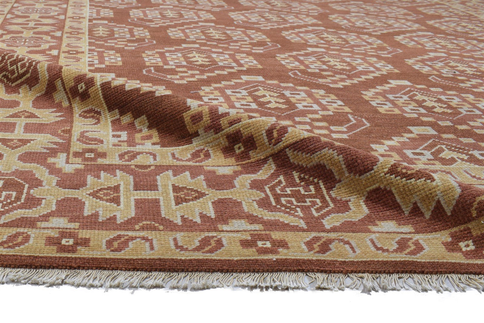 8' X 10' Rug Wool Rust Persian Hand Knotted Oriental Paisley Large Carpet 7864170348693