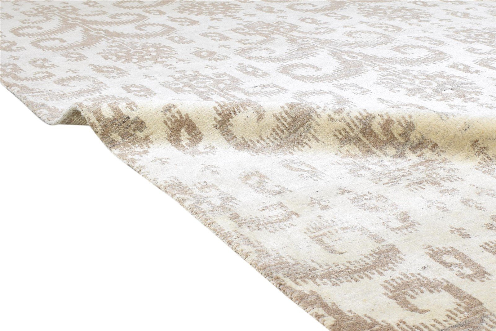8' X 10' Rug Wool Sand Persian Hand Knotted Oriental Ikat Large Carpet 7864167760021