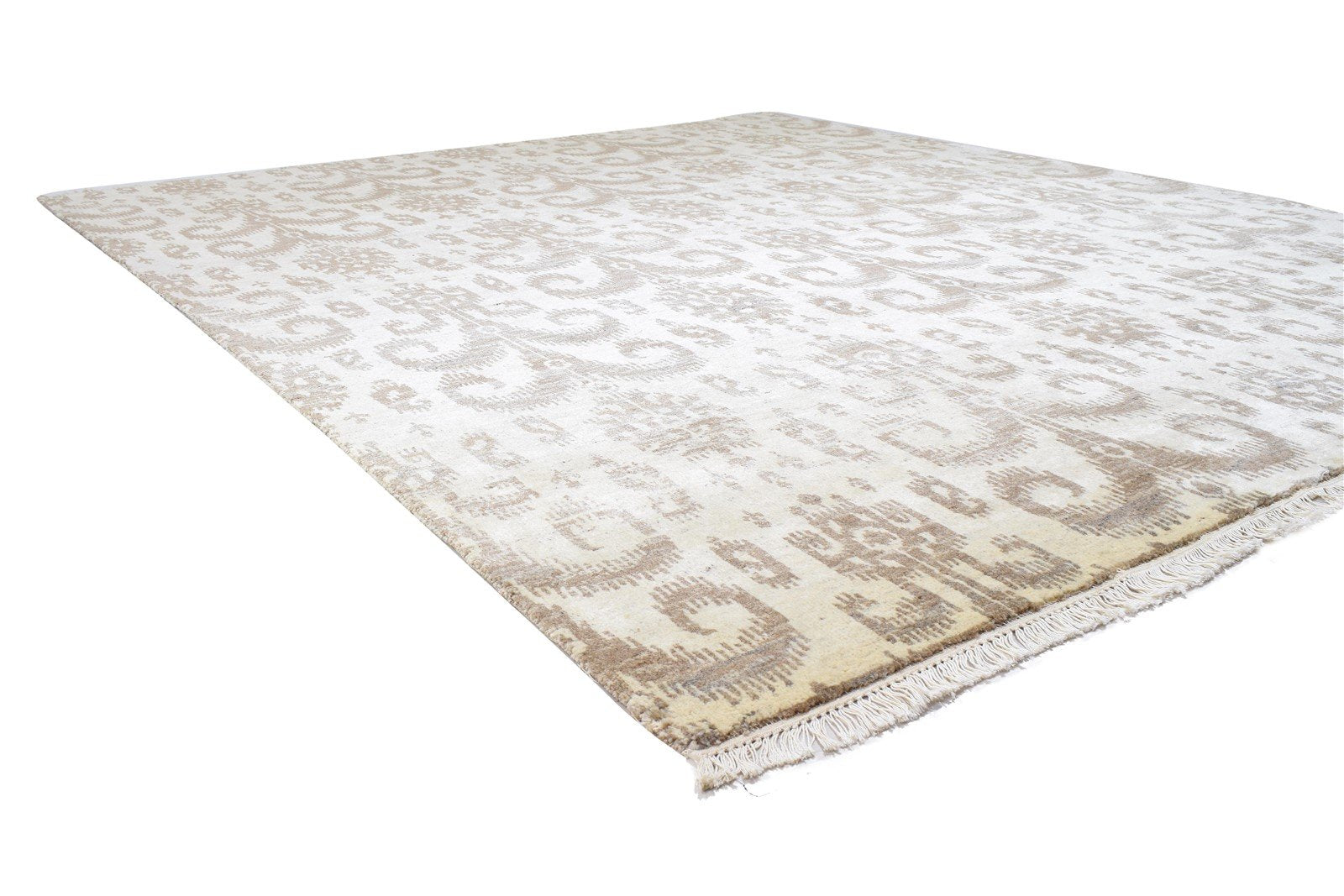 8' X 10' Rug Wool Sand Persian Hand Knotted Oriental Ikat Large Carpet 7864167760021