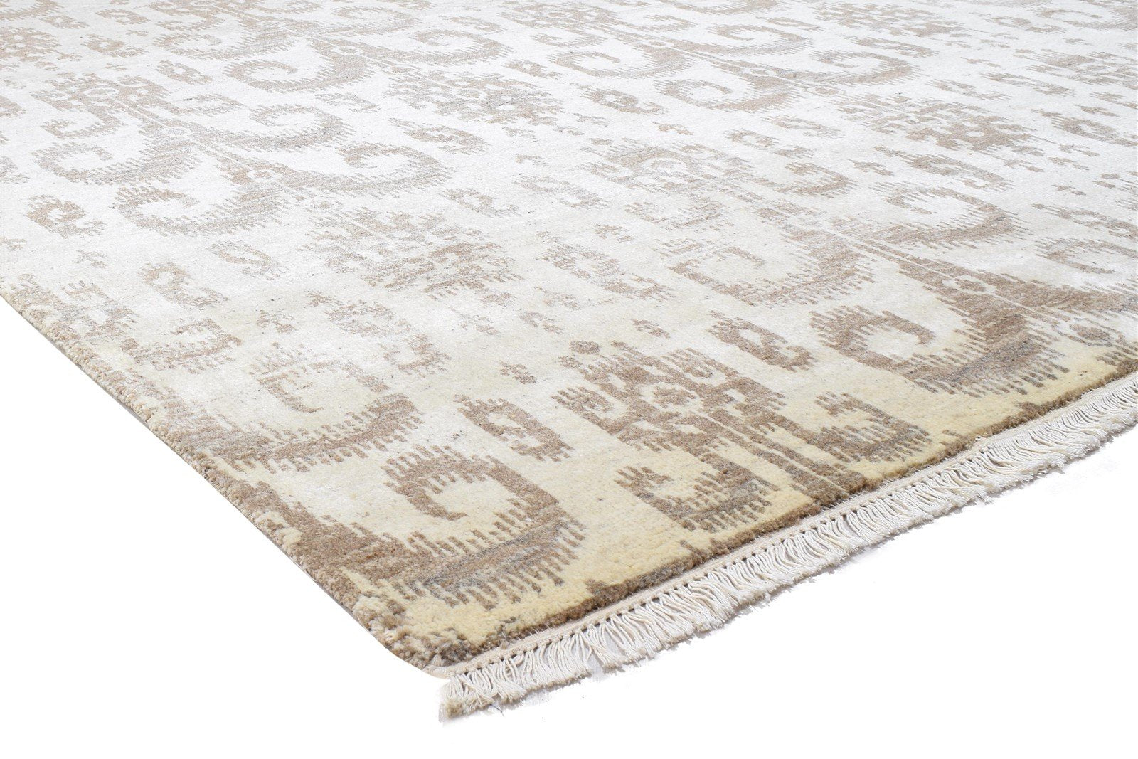 8' X 10' Rug Wool Sand Persian Hand Knotted Oriental Ikat Large Carpet 7864167760021