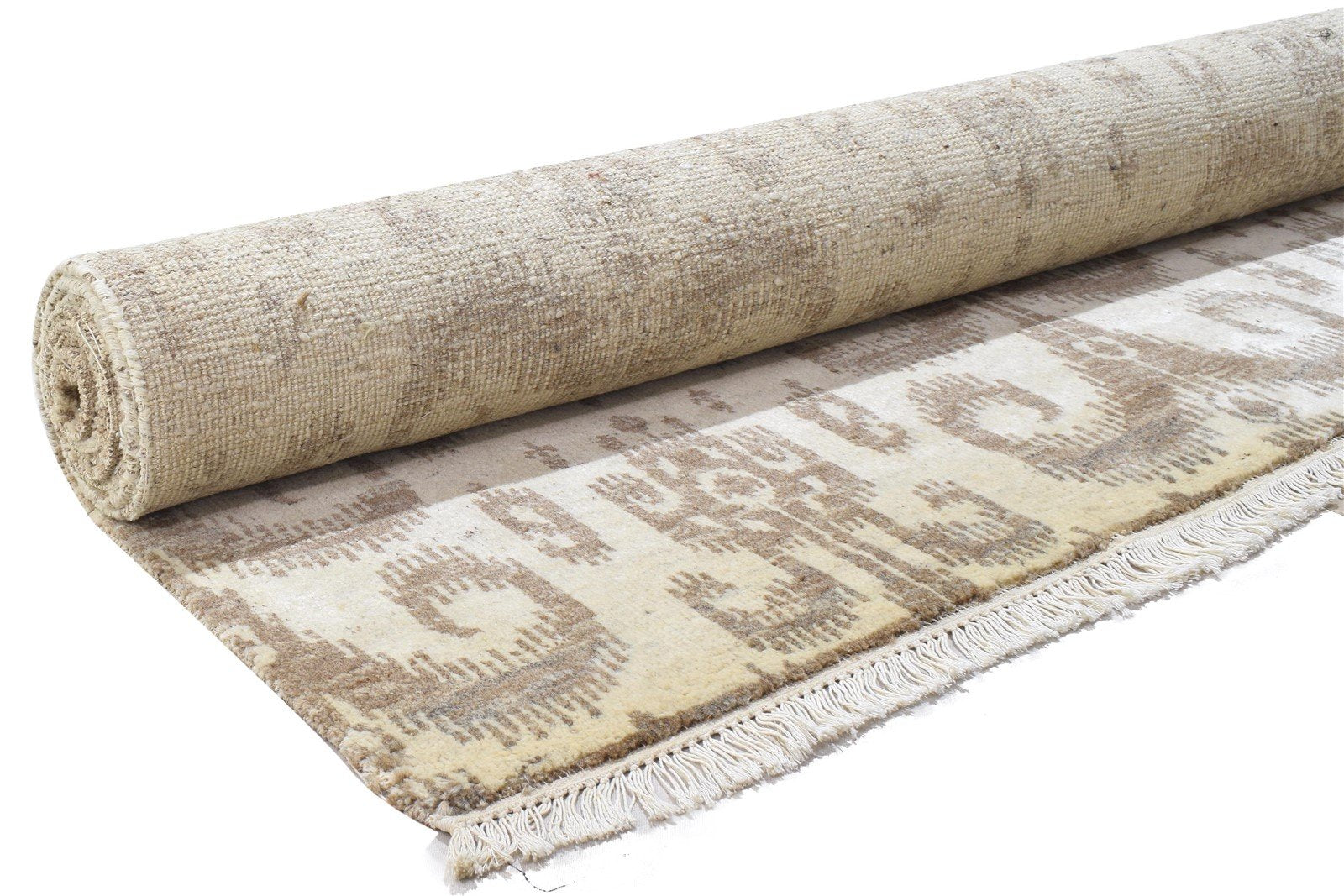 8' X 10' Rug Wool Sand Persian Hand Knotted Oriental Ikat Large Carpet 7864167760021
