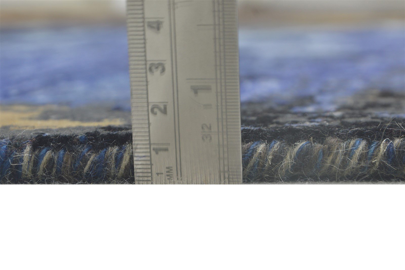 8' X 10' Rug Wool / Silk Blue Modern Hand Knotted Indian Abstract Large Carpet 7864345952405