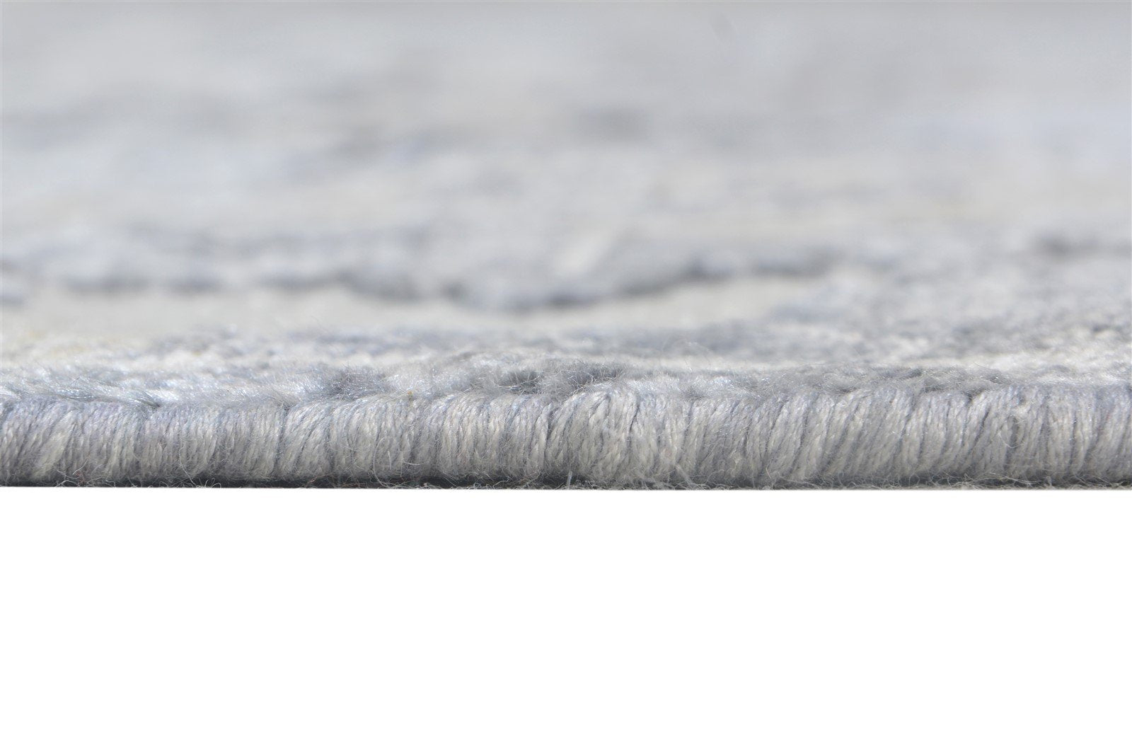 8' X 10' Rug Wool / Silk Grey Modern Hand Knotted European Damask Large Carpet 7865000558741