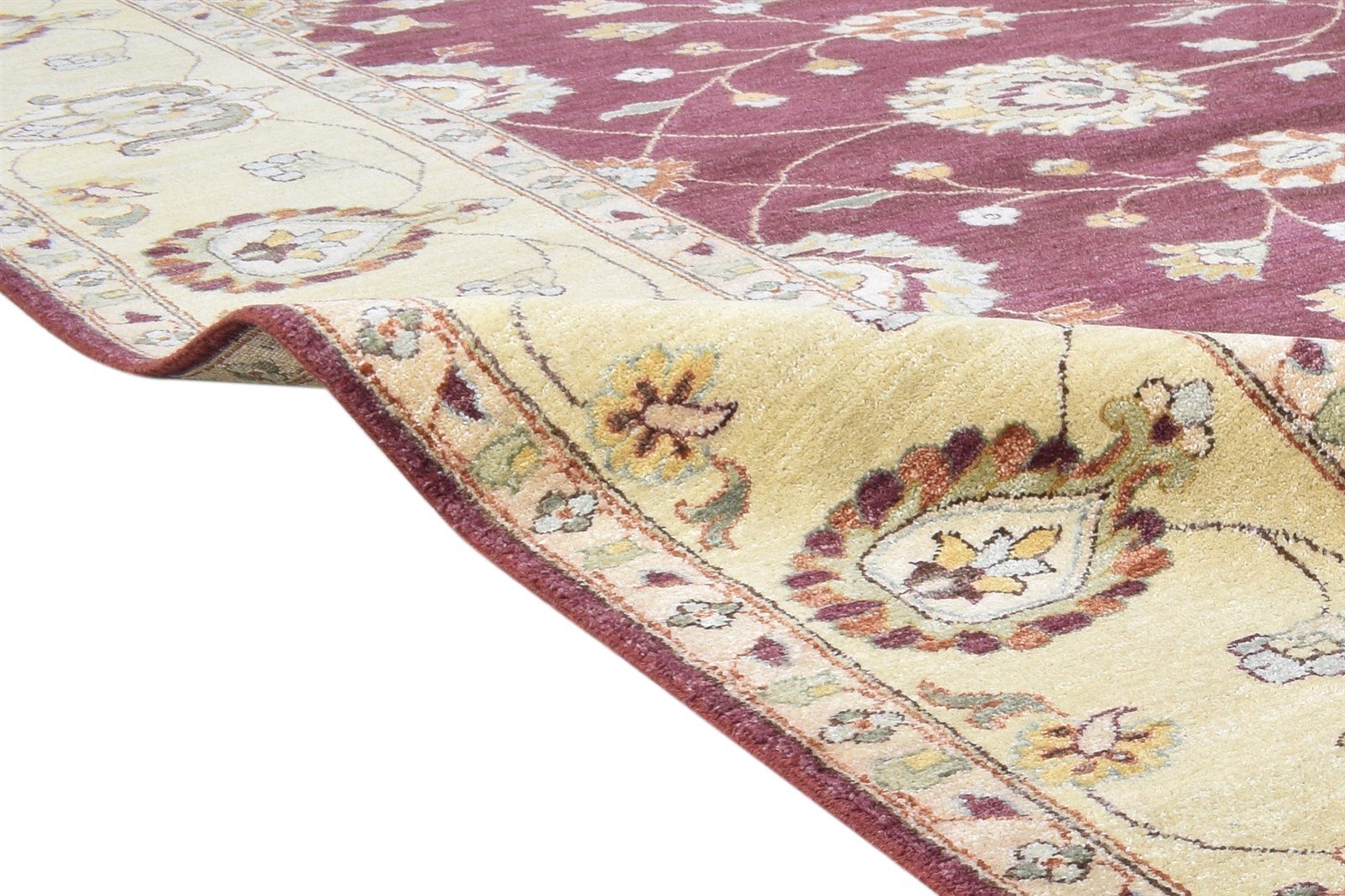 8' X 10' Rug Wool Wine Persian Hand Knotted Kashan Oriental Large Carpet 7864597577877
