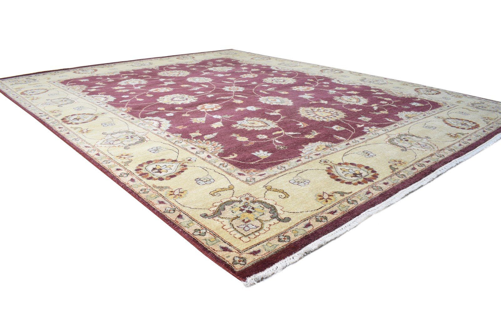 8' X 10' Rug Wool Wine Persian Hand Knotted Kashan Oriental Large Carpet 7864597577877