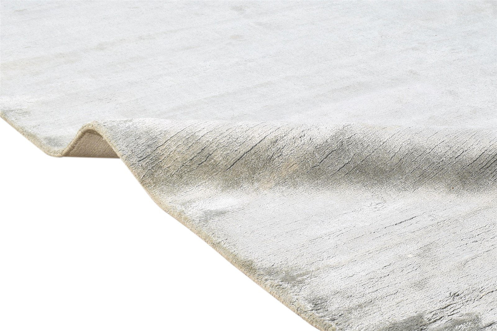 8' X 11' Rug Silk Grey Modern Hand Woven Scandinavian Solid Large Carpet 7864578474133