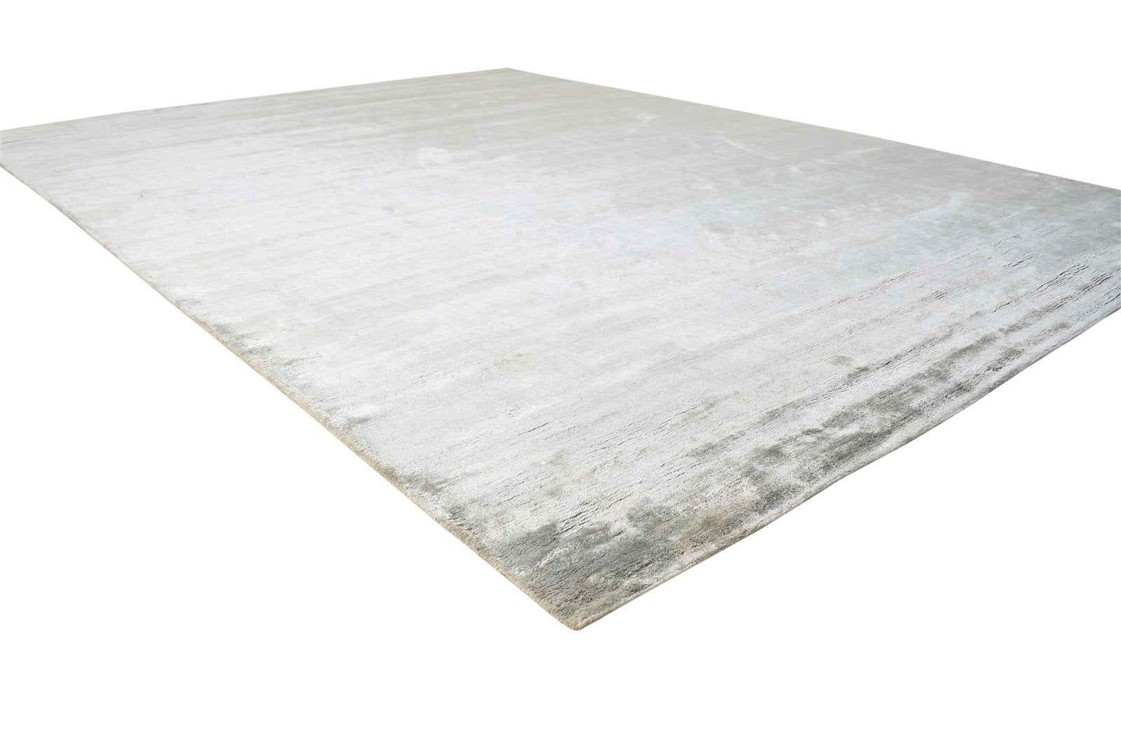 8' X 11' Rug Silk Grey Modern Hand Woven Scandinavian Solid Large Carpet 7864578474133